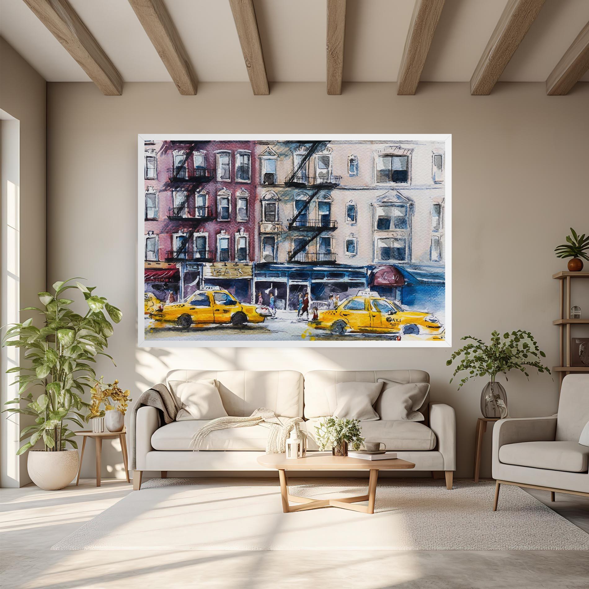 Tablou Canvas Newyork Taxi mockup 6