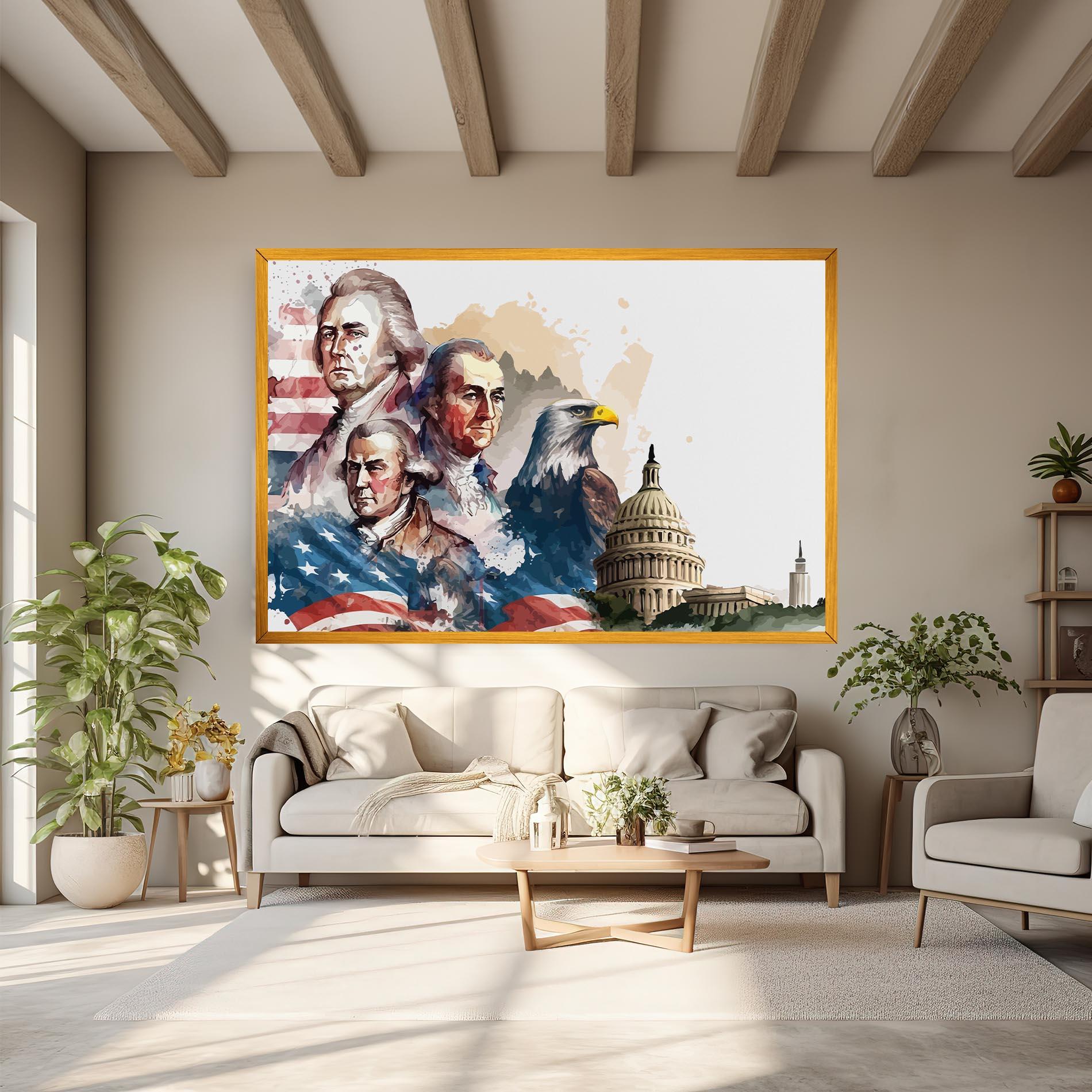 Tablou Canvas American Flag Art mockup 6