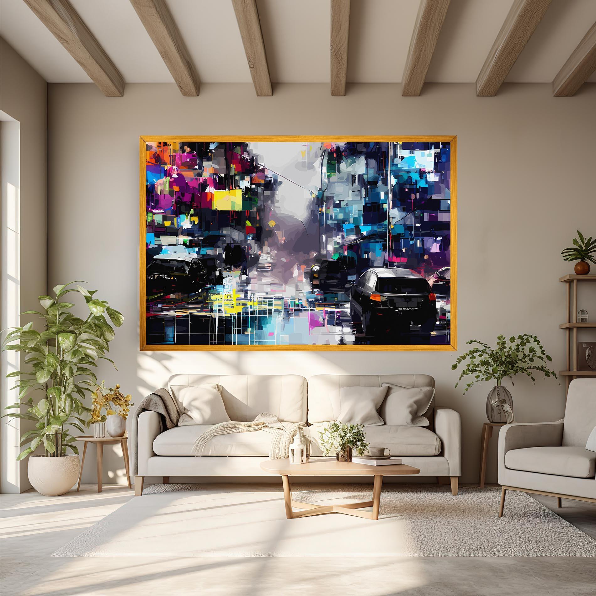 Tablou Canvas Grunge City Street mockup 6