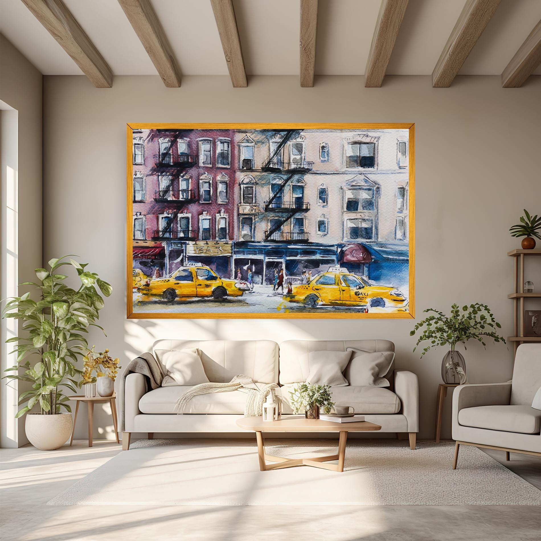 Tablou Canvas Newyork Taxi mockup 6