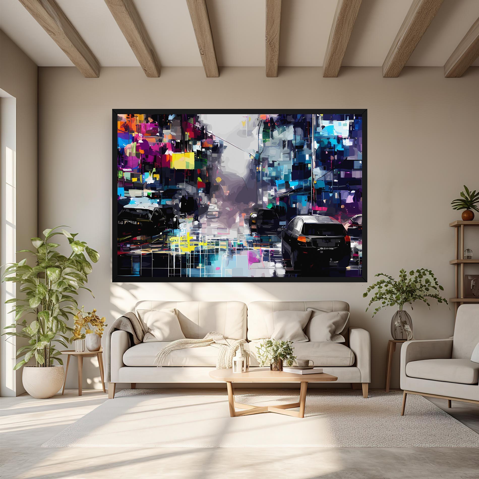 Tablou Canvas Grunge City Street mockup 6