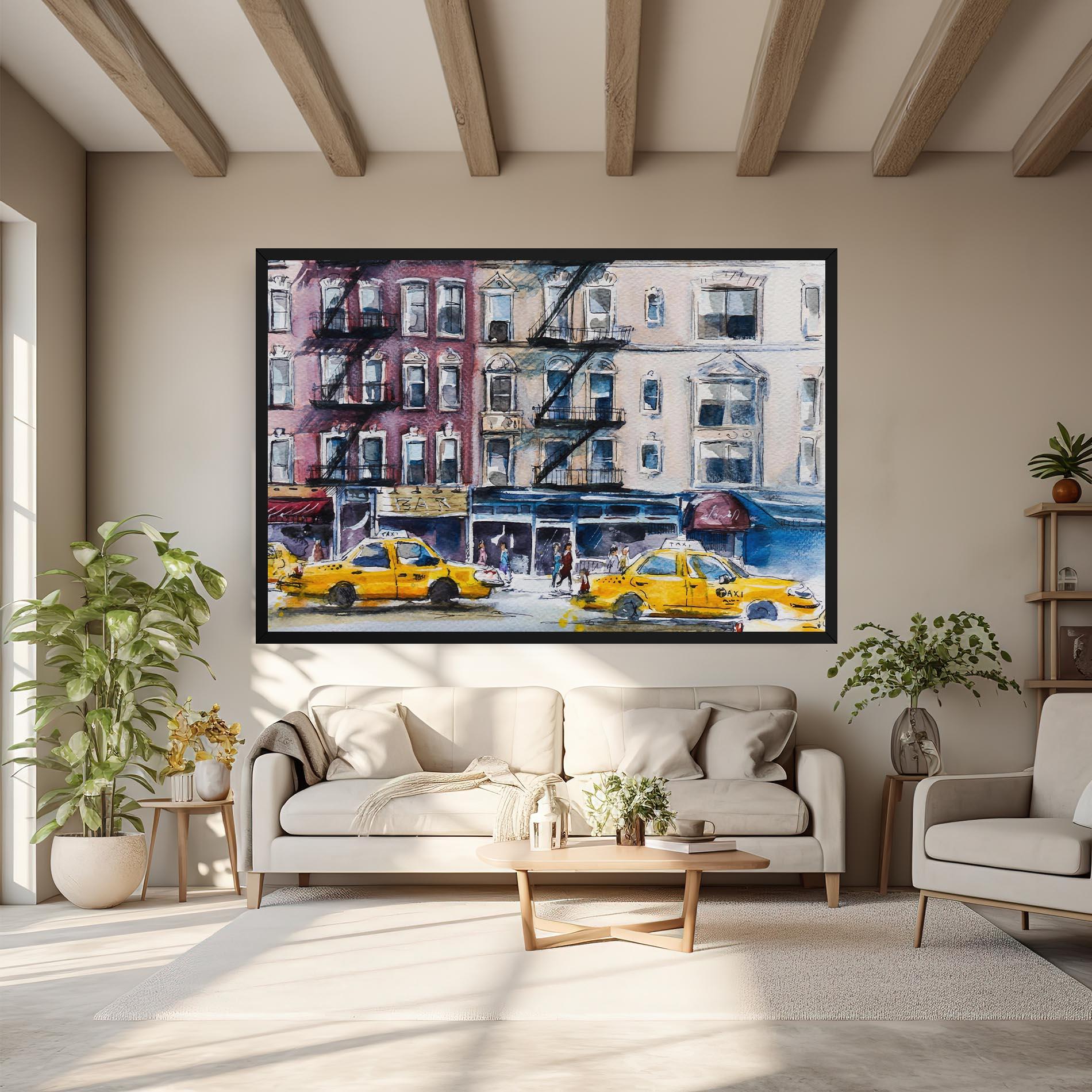 Tablou Canvas Newyork Taxi mockup 6