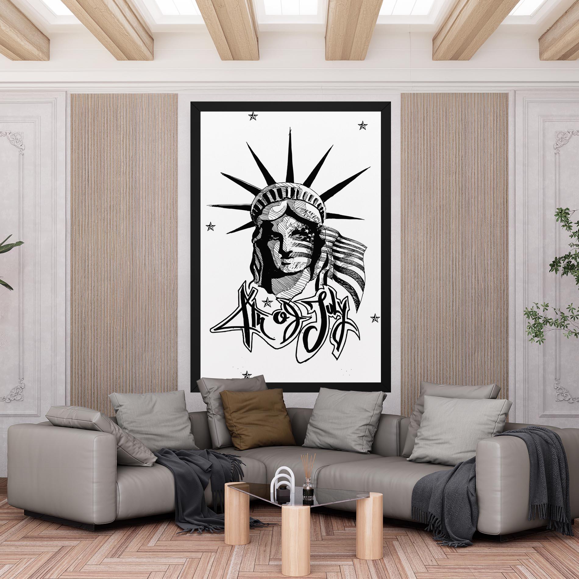 Tablou Canvas Head Of Liberty Statue mockup 6