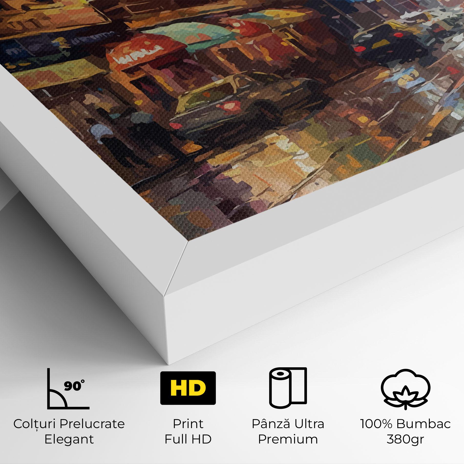 Tablou Canvas City Cars Night mockup 4