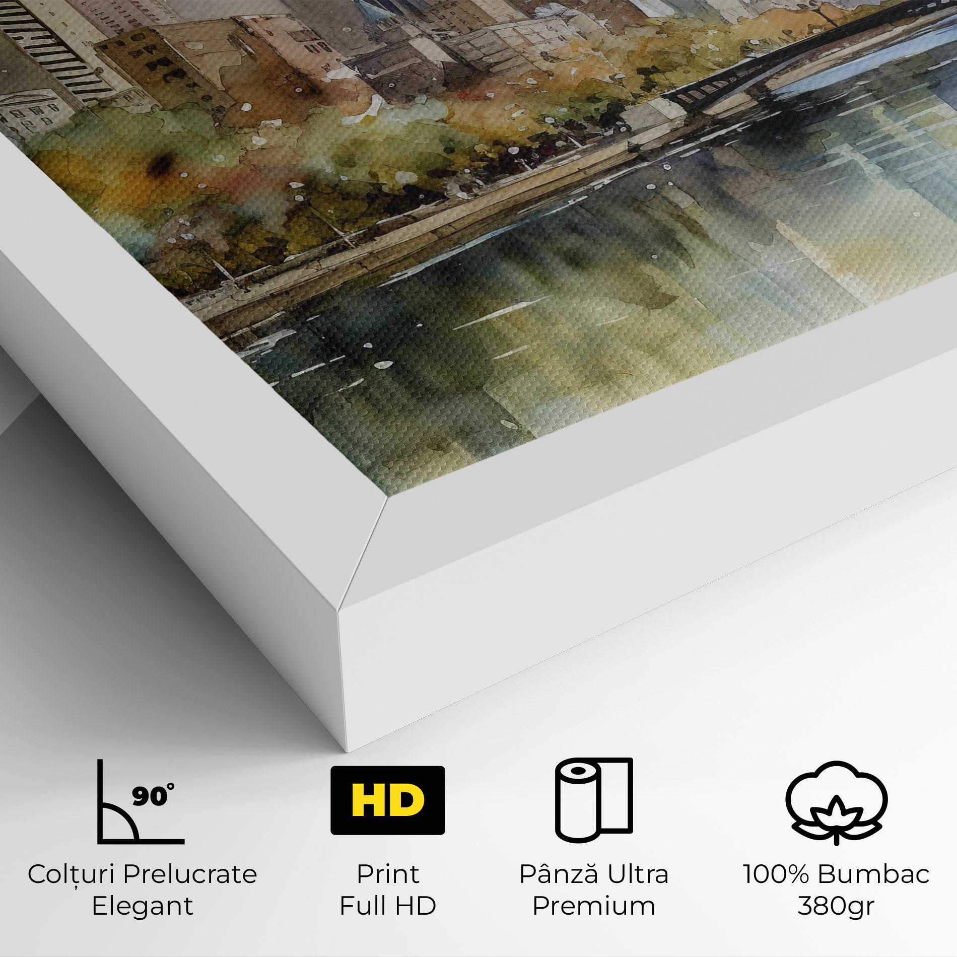 Tablou Canvas City Skyline Painting mockup 4