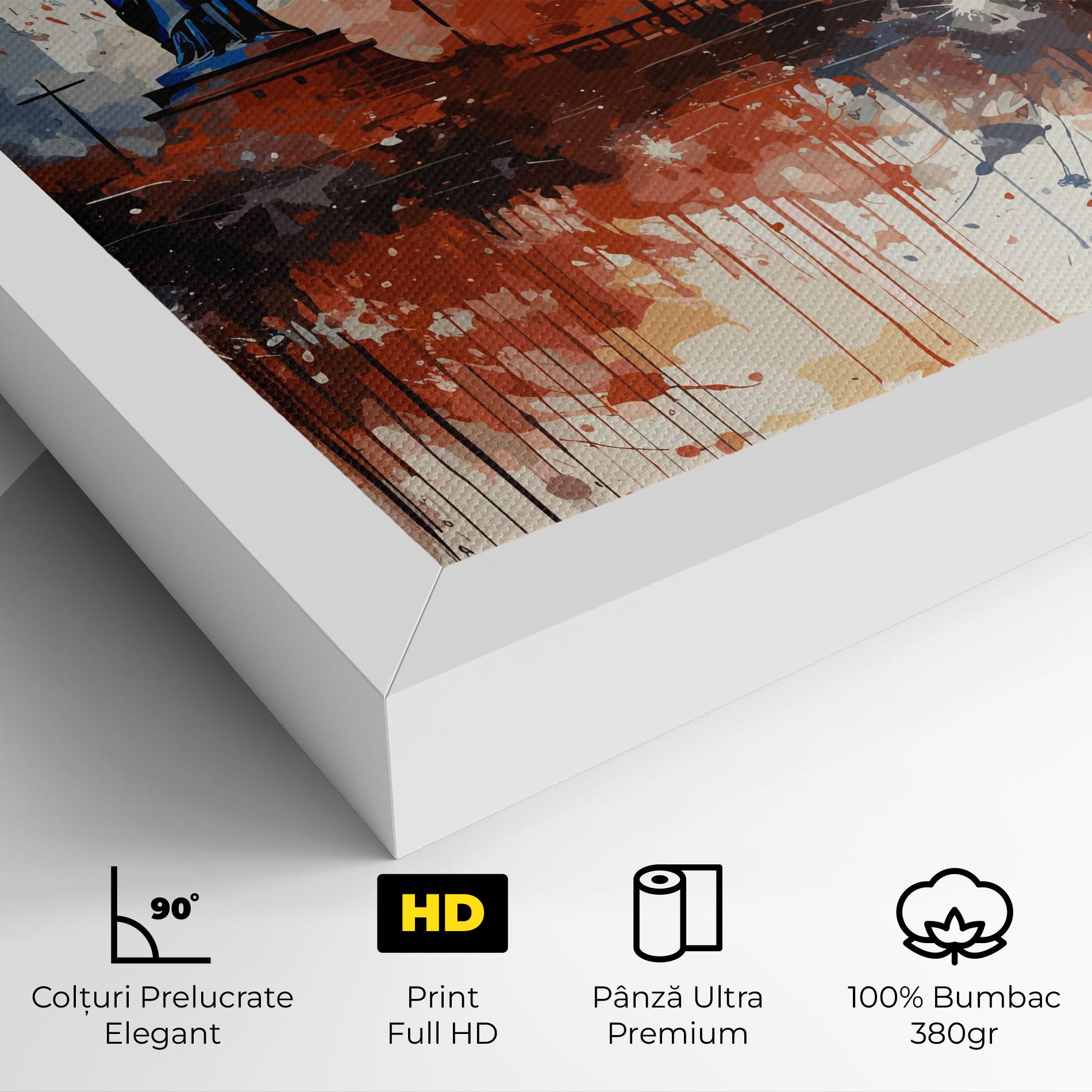 Tablou Canvas Red Blue Liberty Statue mockup 4