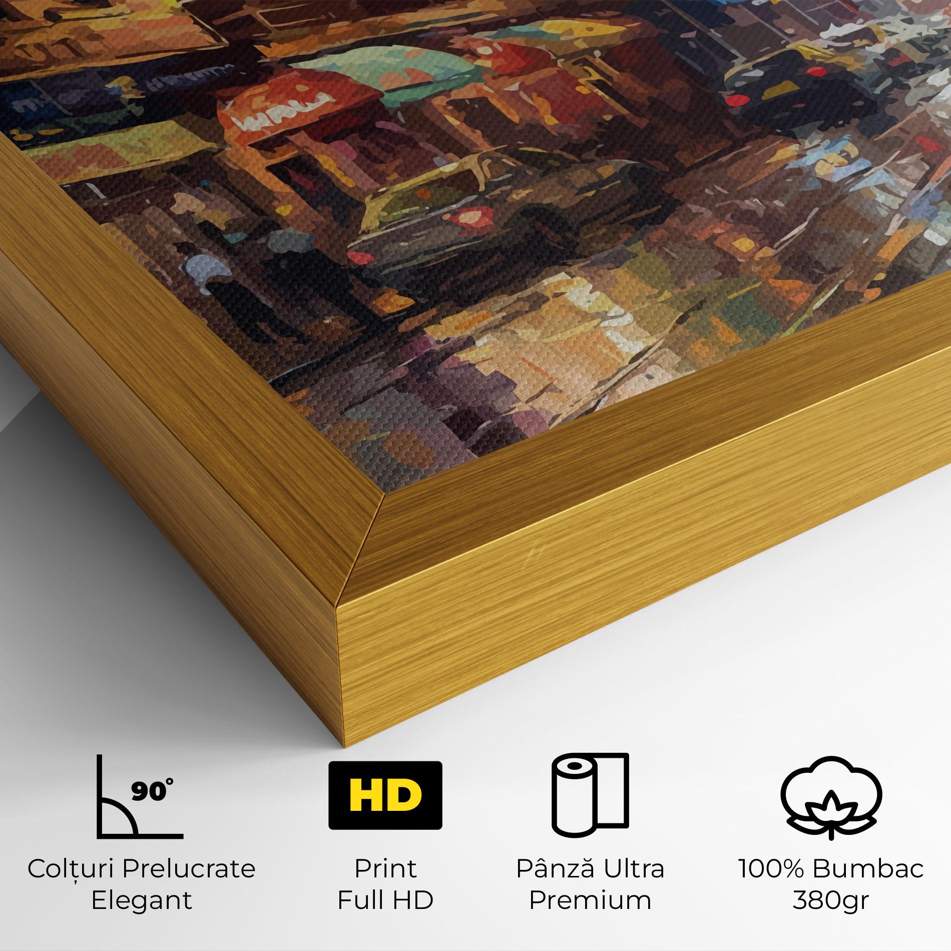 Tablou Canvas City Cars Night mockup 4