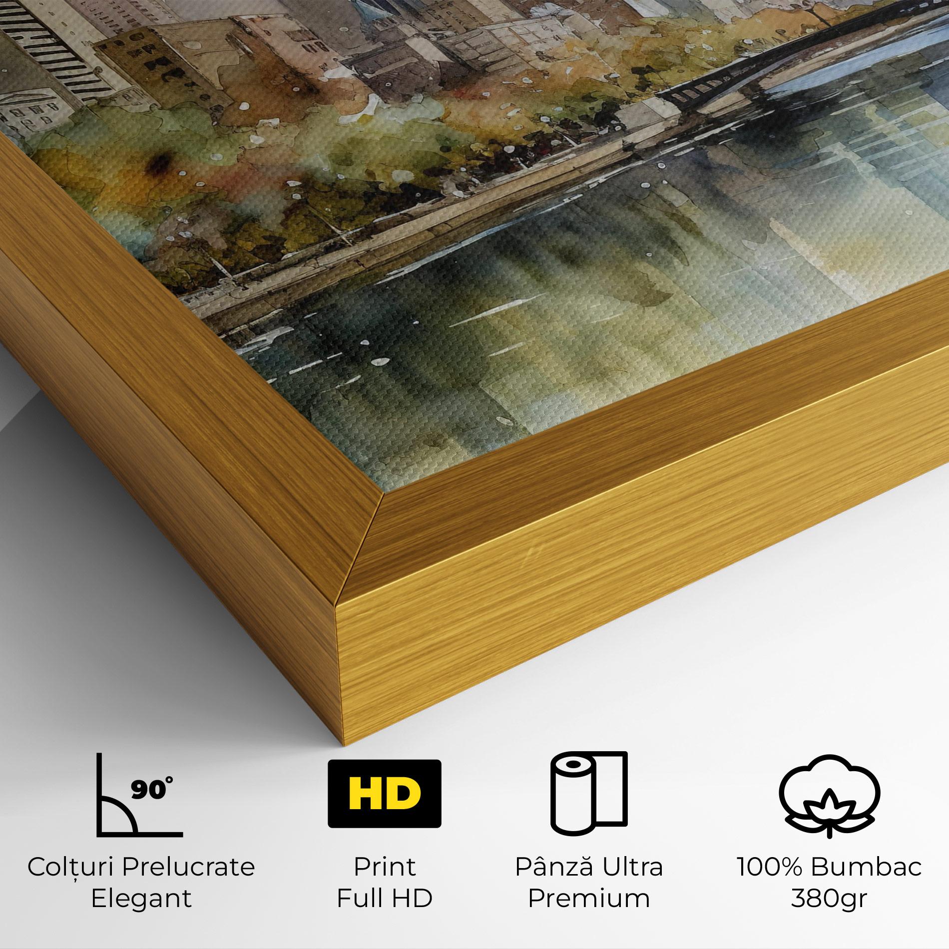 Tablou Canvas City Skyline Painting mockup 4