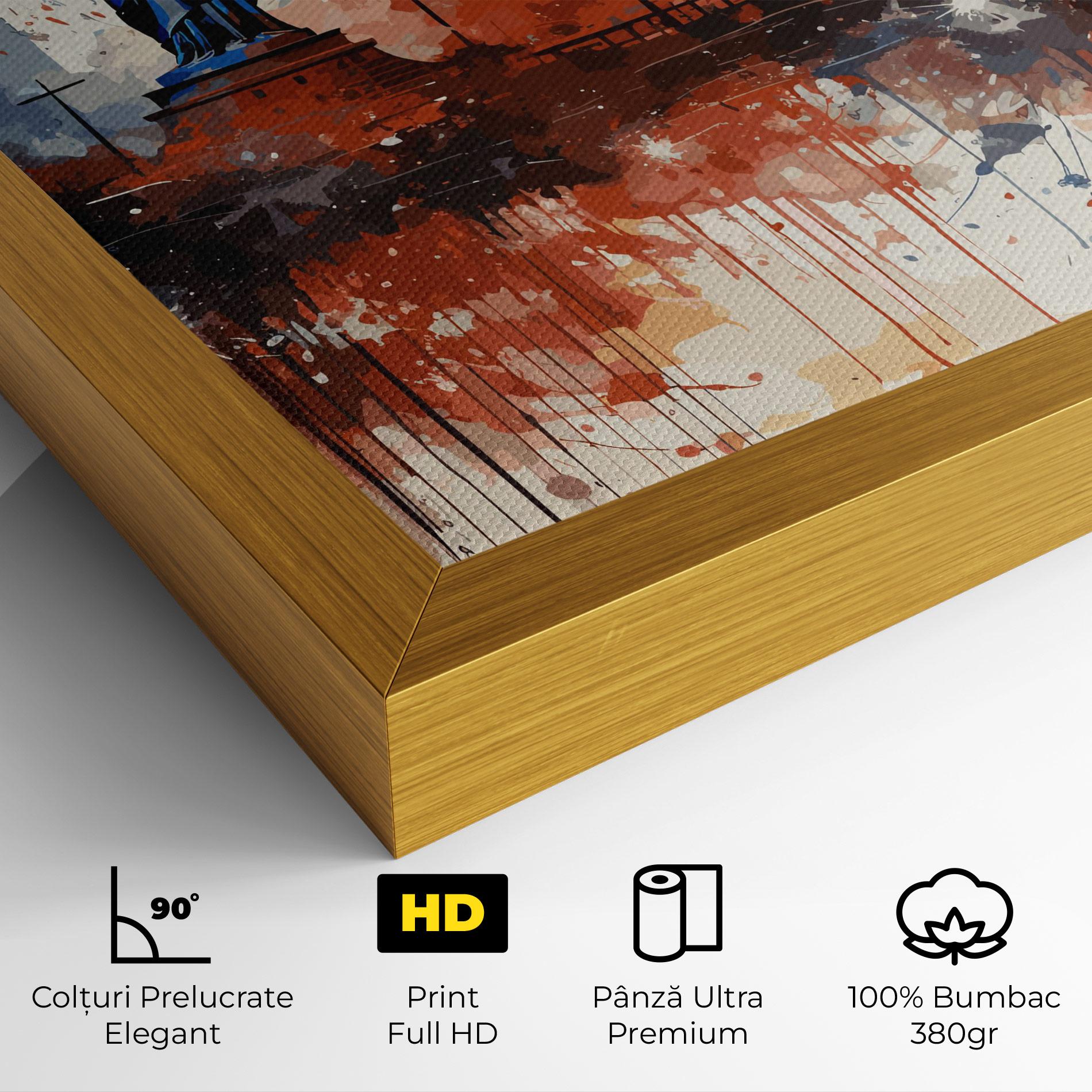 Tablou Canvas Red Blue Liberty Statue mockup 4