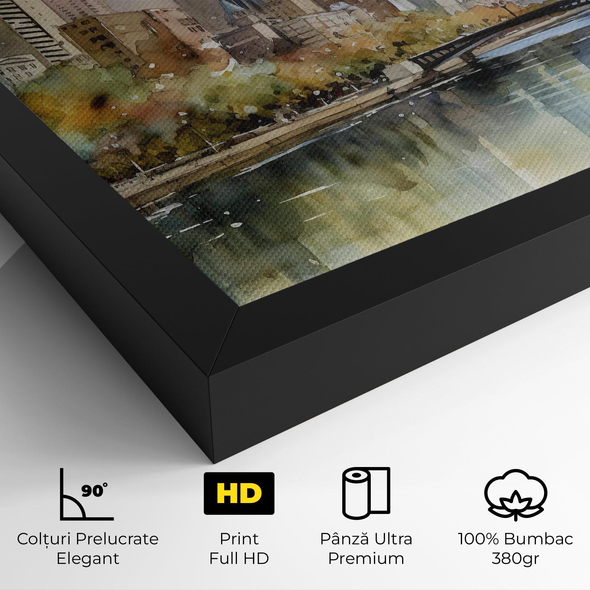 Tablou Canvas City Skyline Painting mockup 4