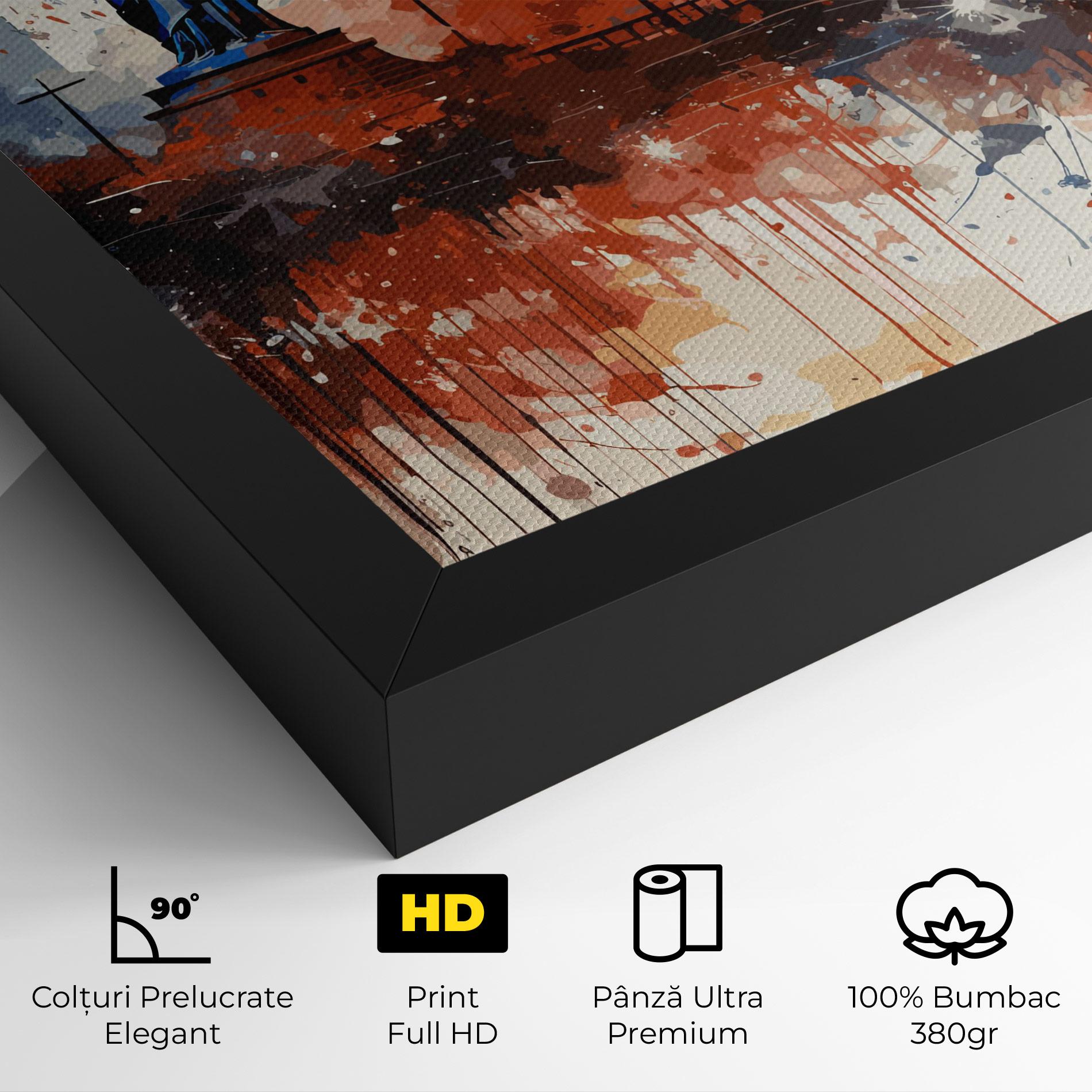 Tablou Canvas Red Blue Liberty Statue mockup 4