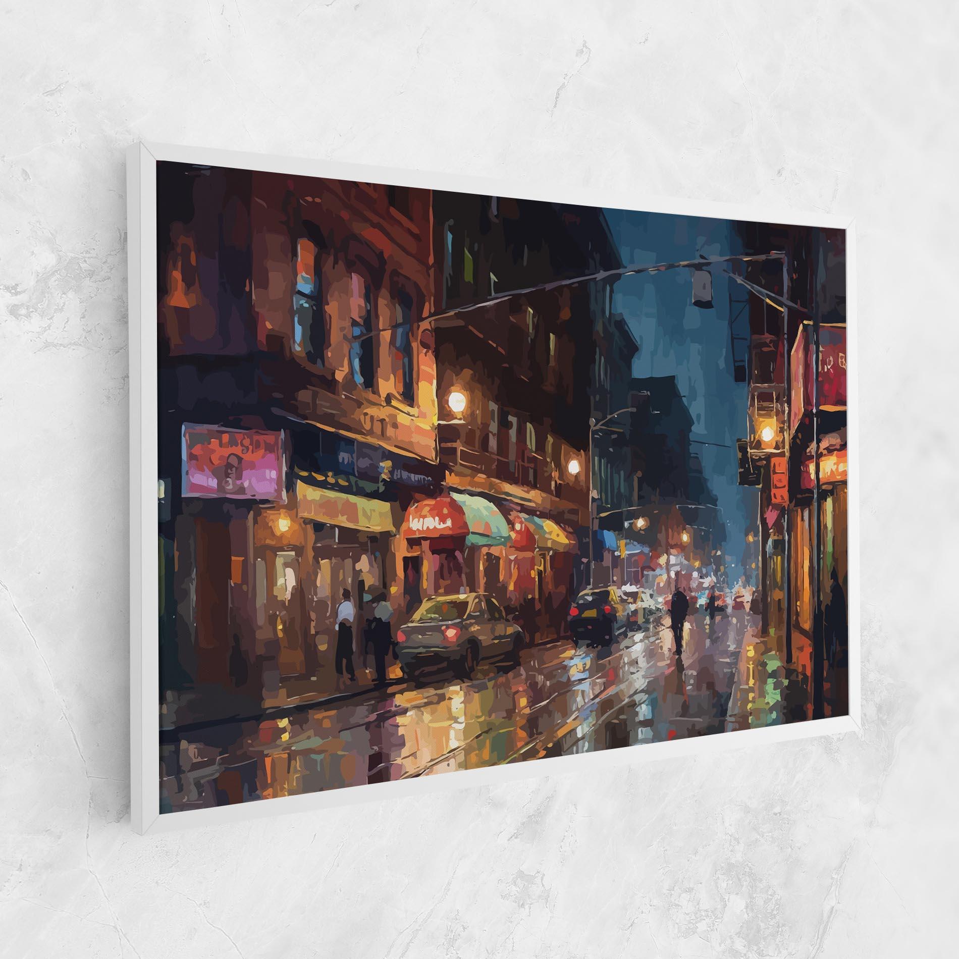 Tablou Canvas City Cars Night mockup 1
