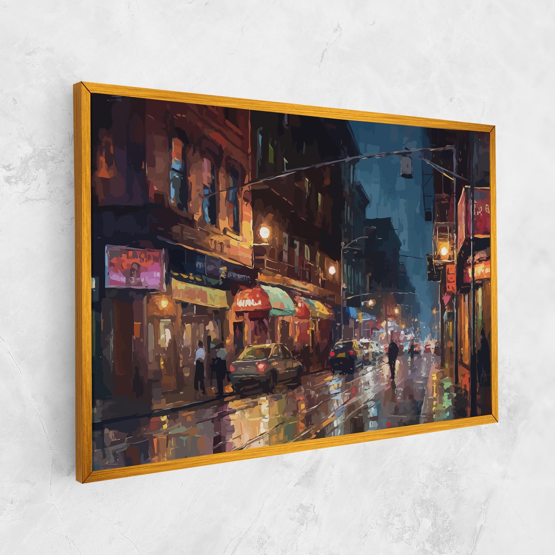 Tablou Canvas City Cars Night mockup 1