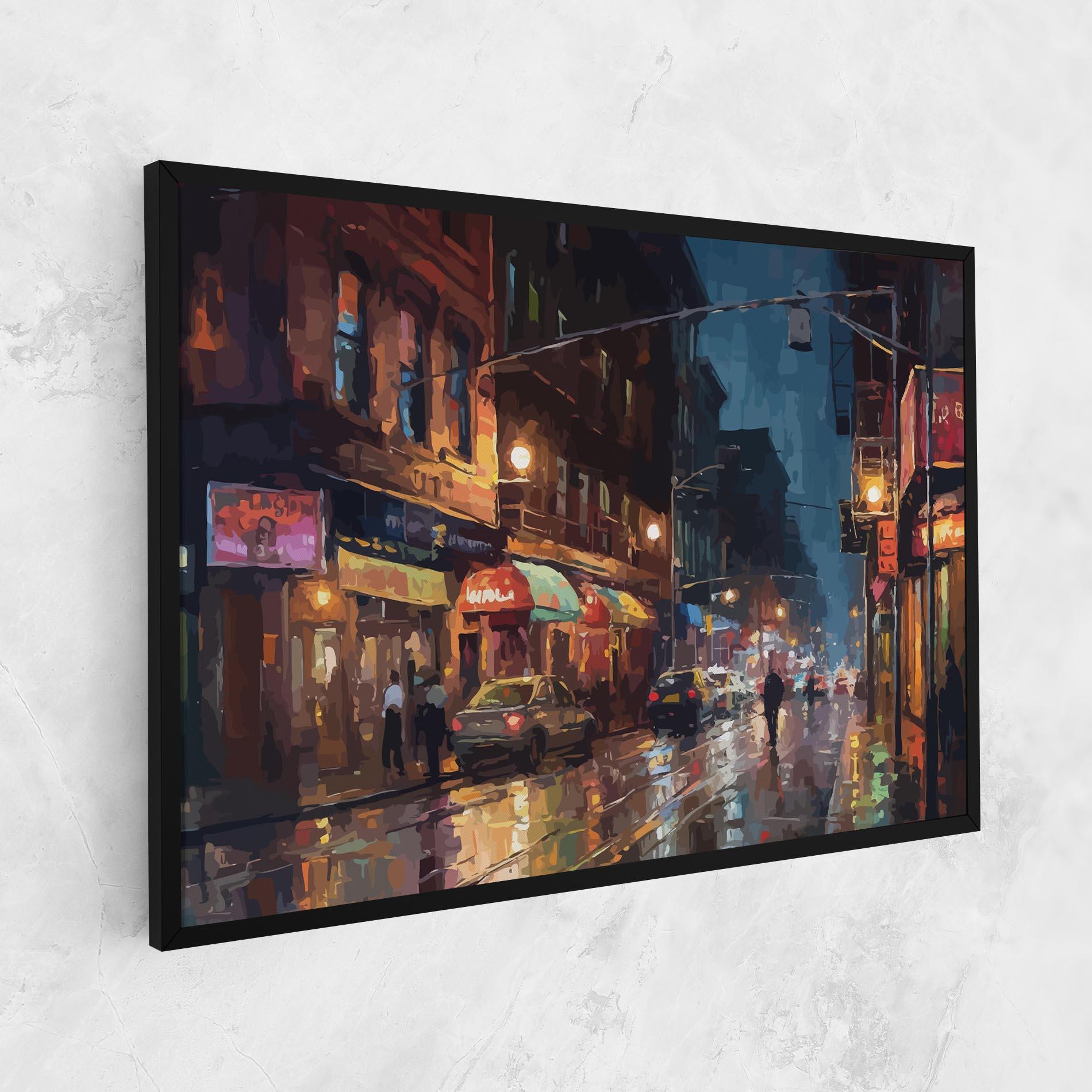Tablou Canvas City Cars Night mockup 1