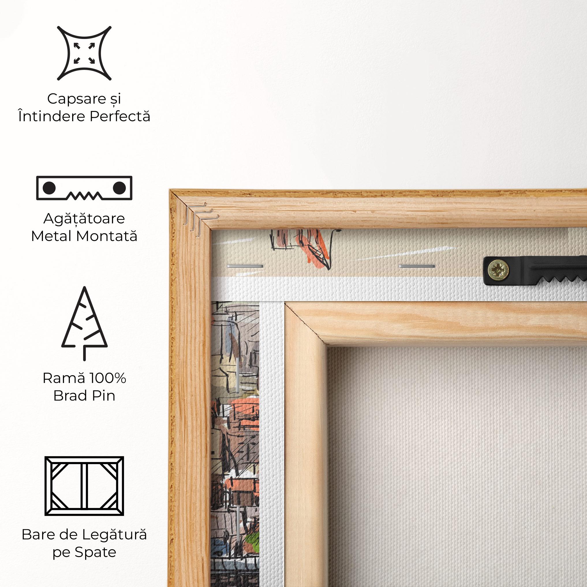 Tablou Canvas Colorful City Drawing mockup 5