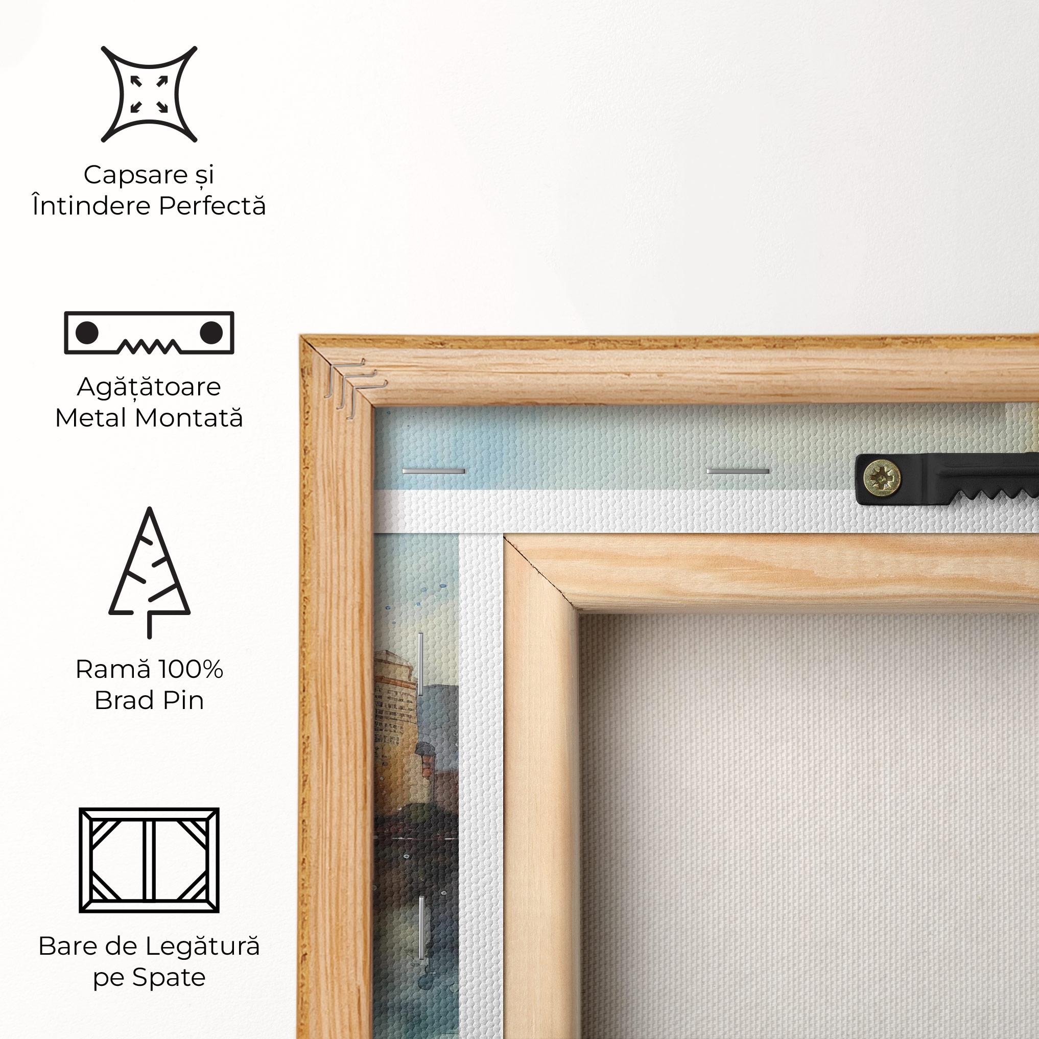 Tablou Canvas Watercolor City Skyline mockup 5