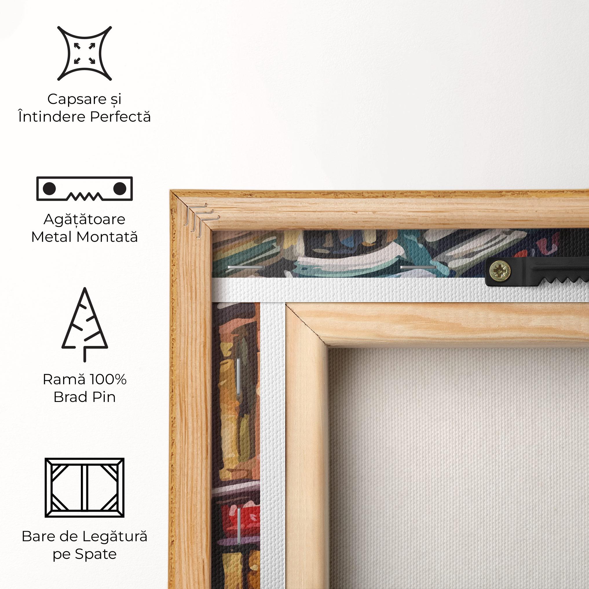 Tablou Canvas Yellow Car City Art mockup 5