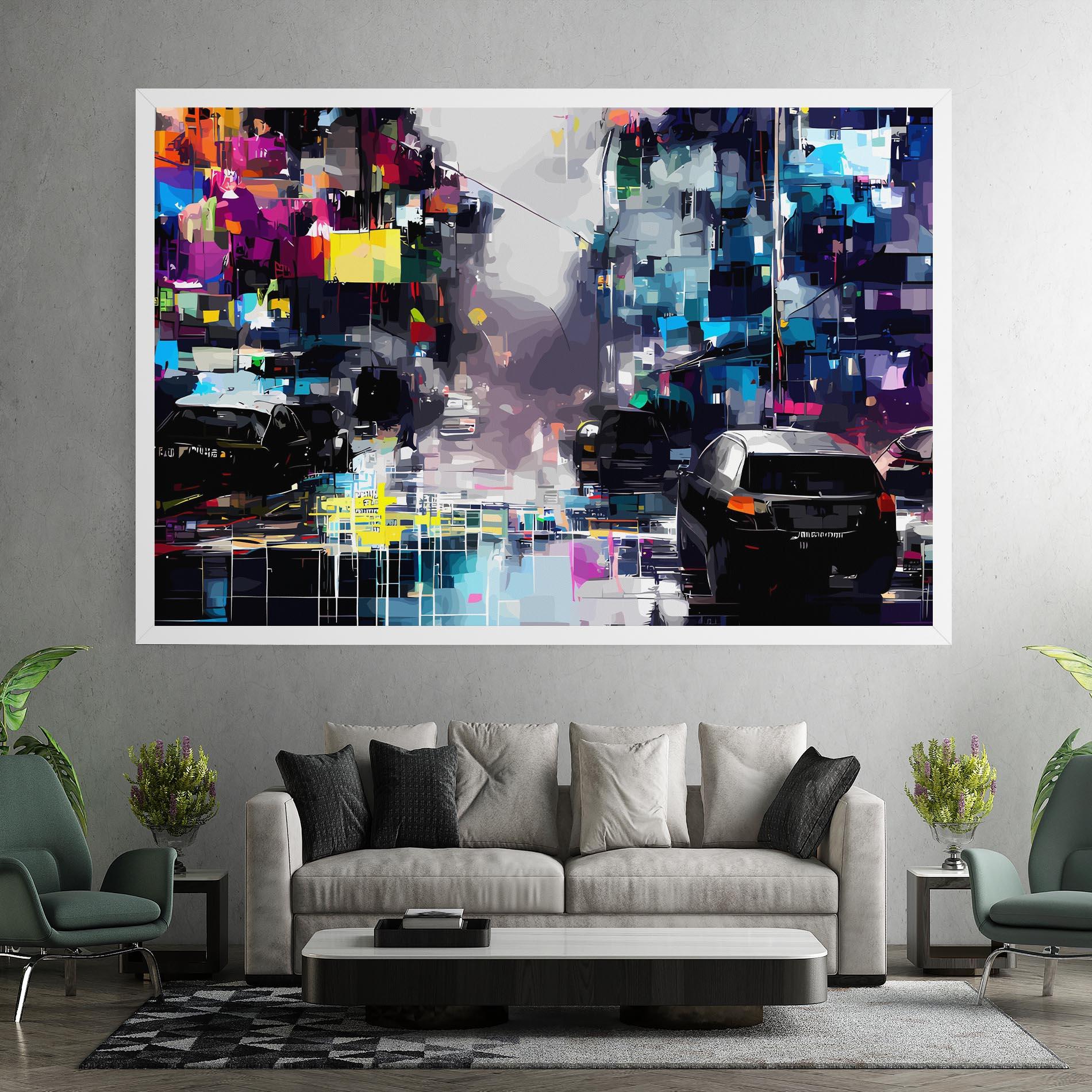 Tablou Canvas Grunge City Street mockup 7