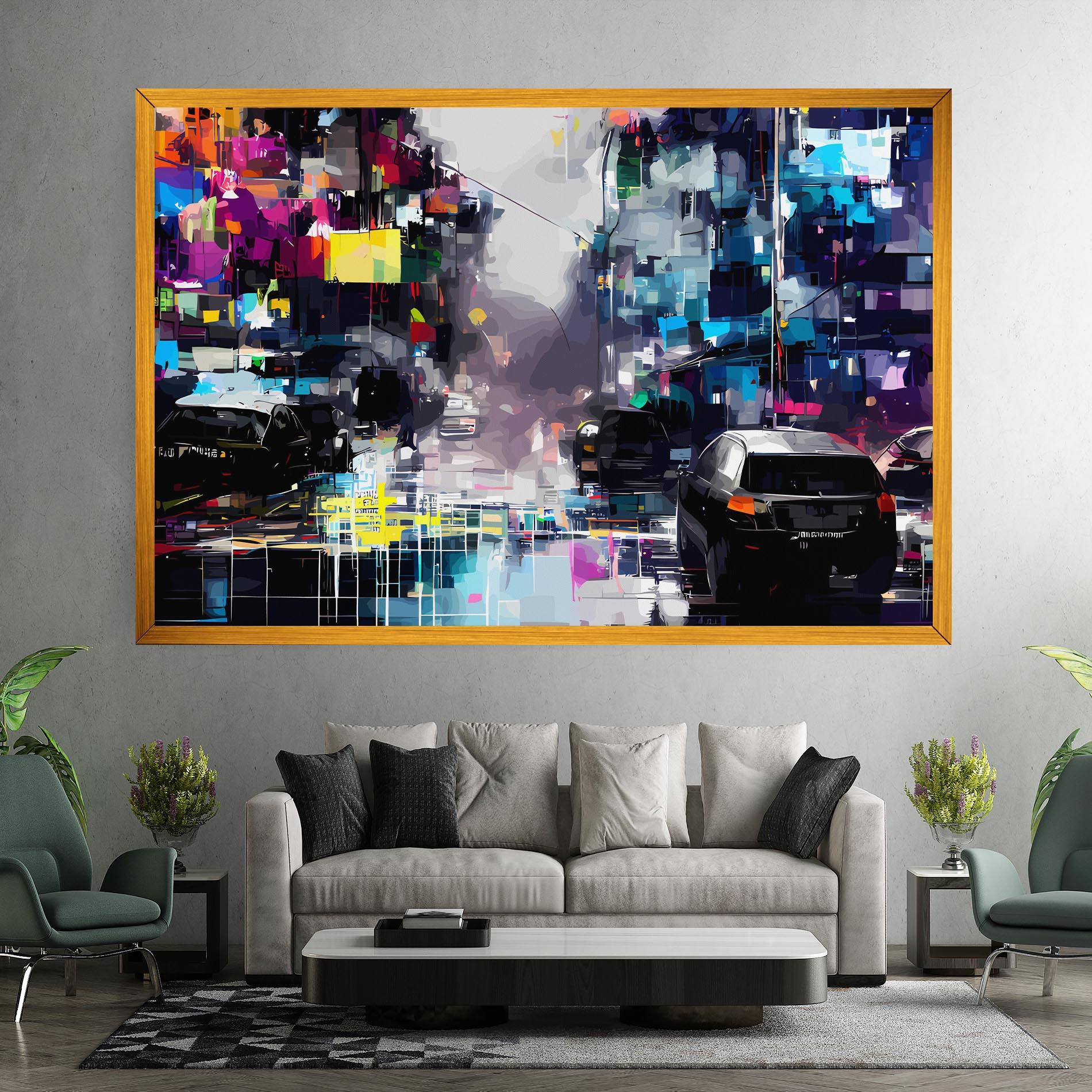 Tablou Canvas Grunge City Street mockup 7