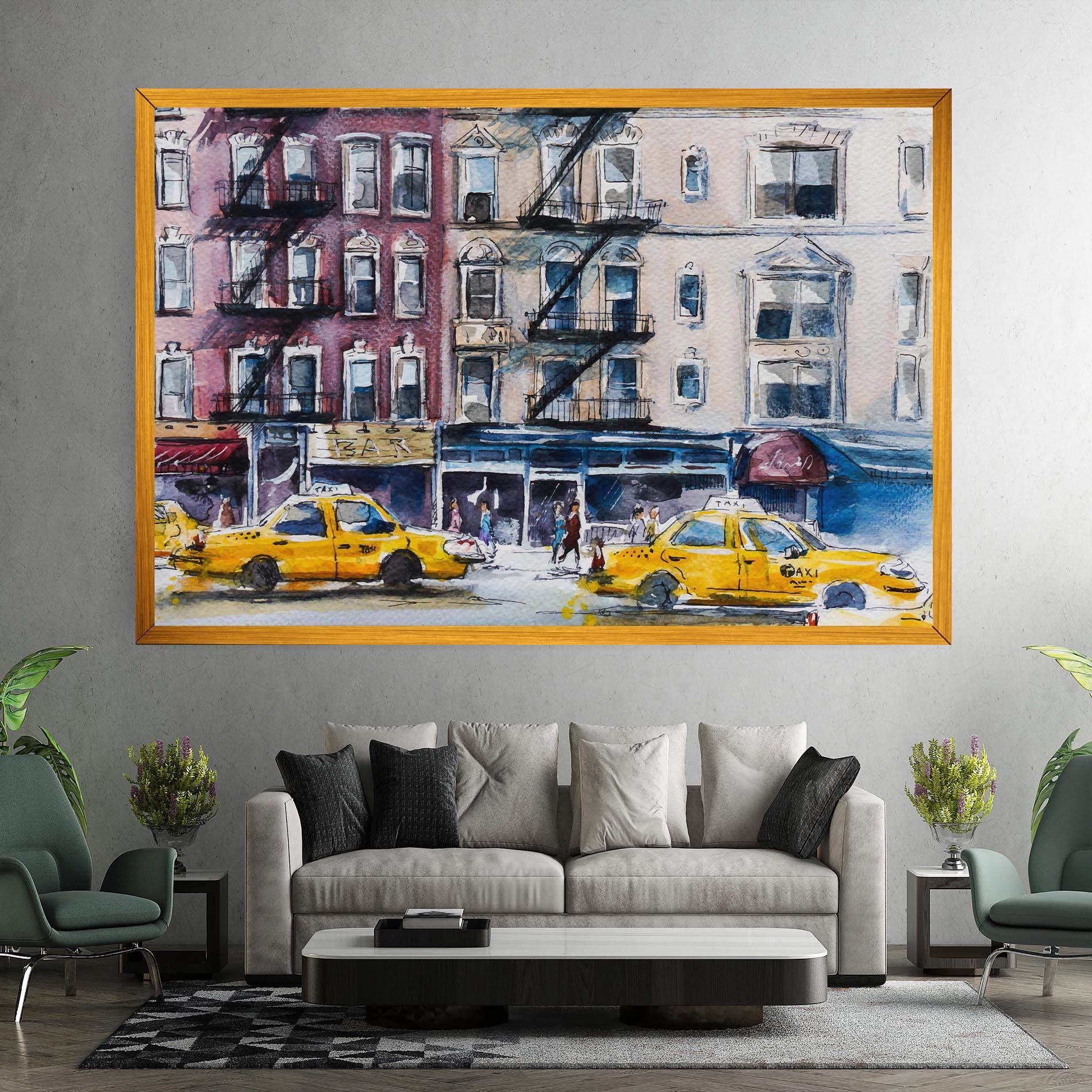 Tablou Canvas Newyork Taxi mockup 7
