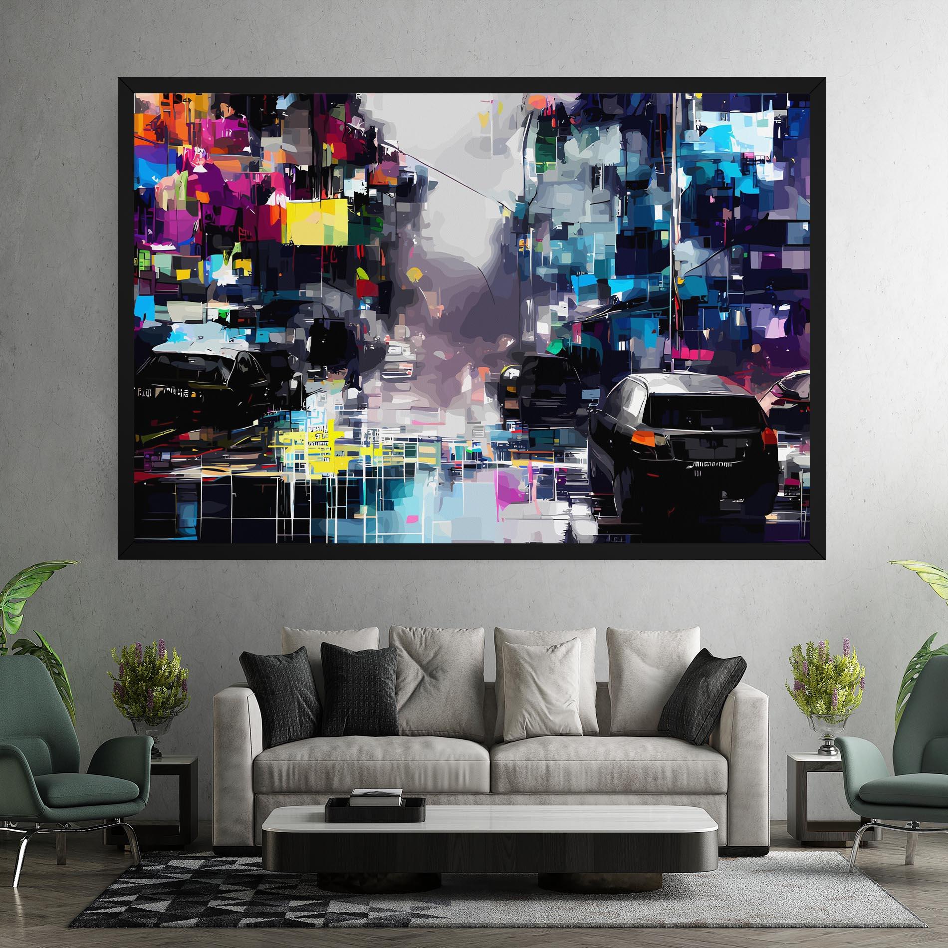 Tablou Canvas Grunge City Street mockup 7