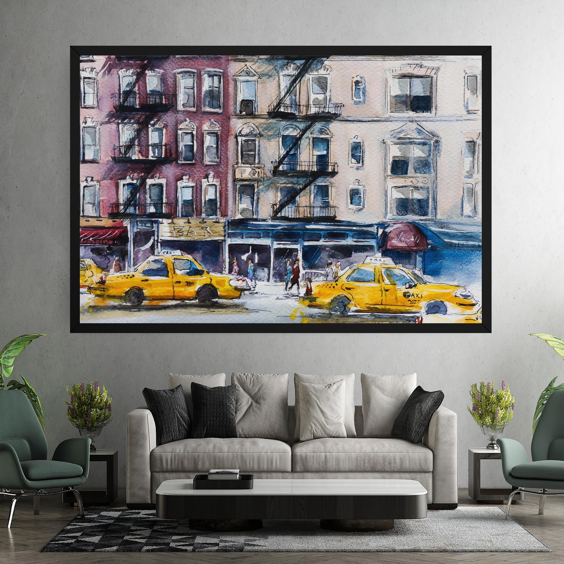Tablou Canvas Newyork Taxi mockup 7
