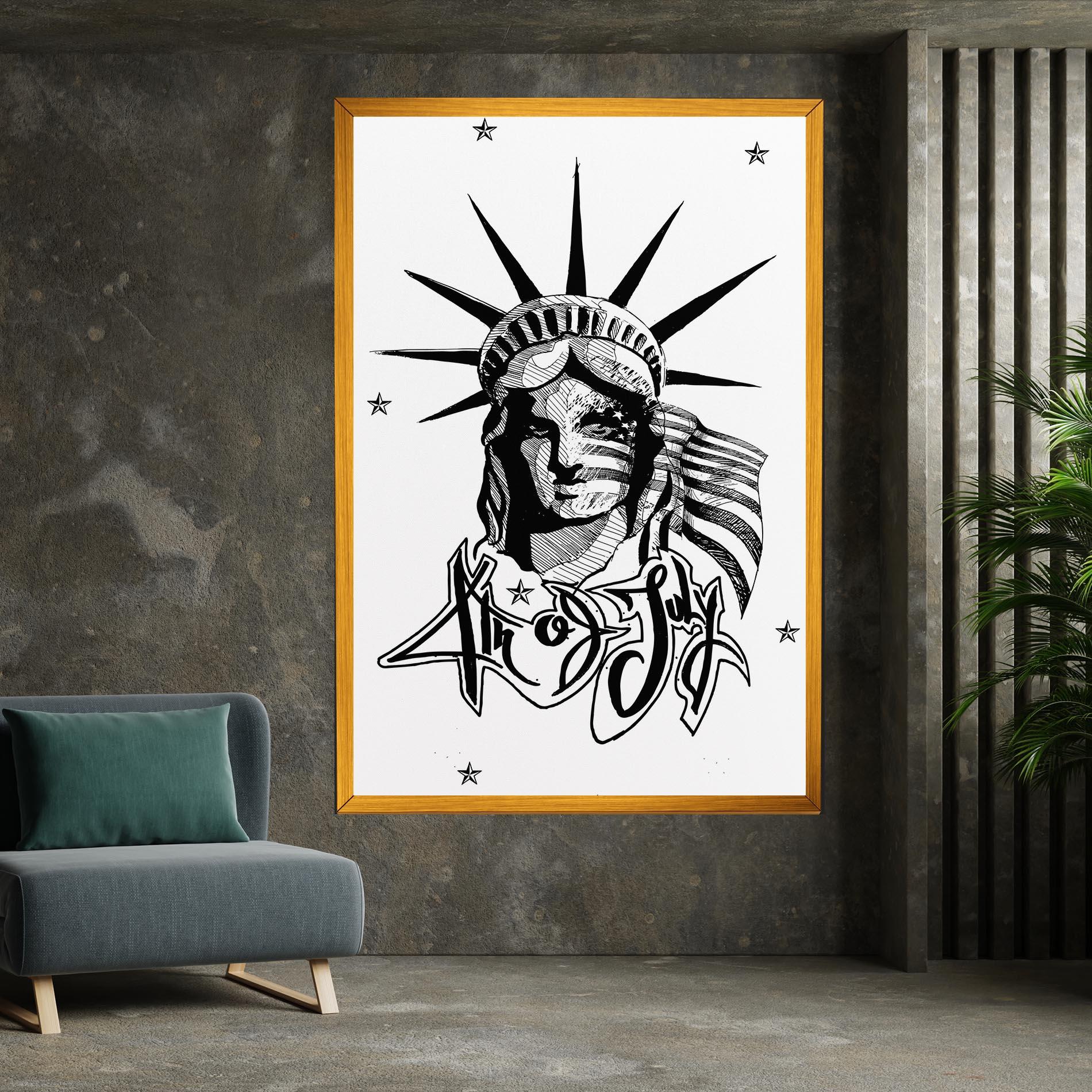 Tablou Canvas Head Of Liberty Statue mockup 7