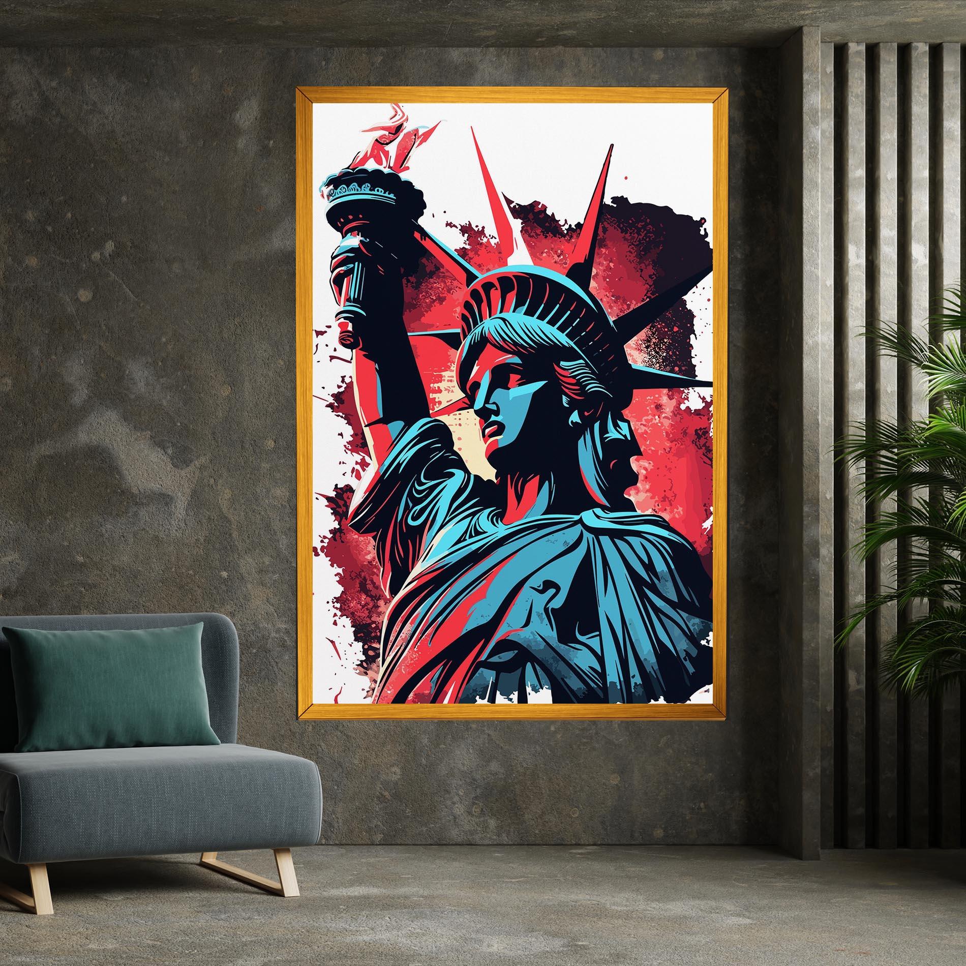 Tablou Canvas Liberty Statue Art mockup 7