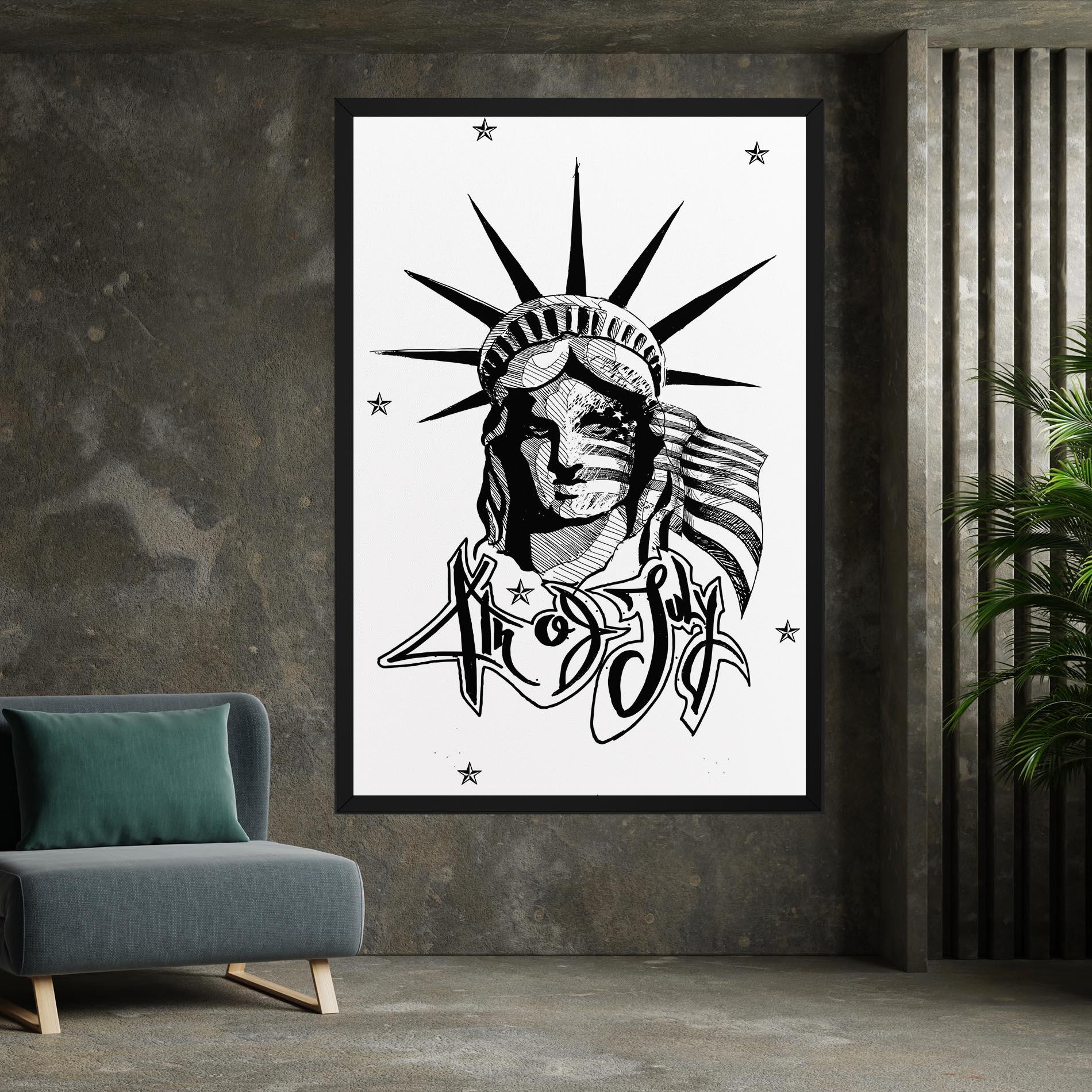 Tablou Canvas Head Of Liberty Statue mockup 7