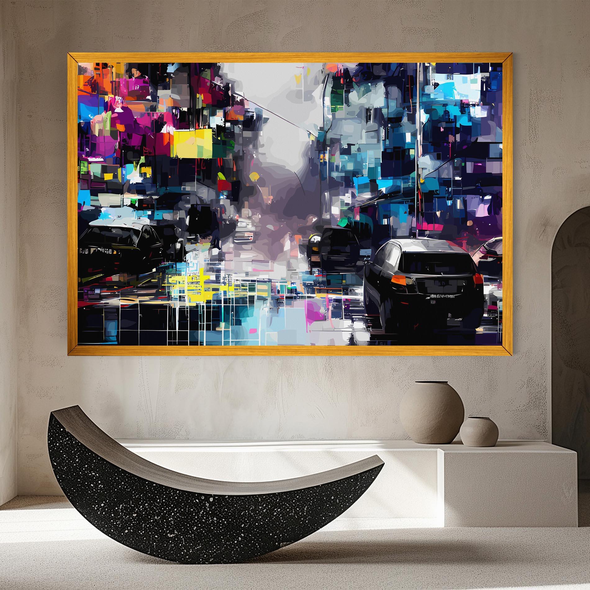 Tablou Canvas Grunge City Street mockup 8