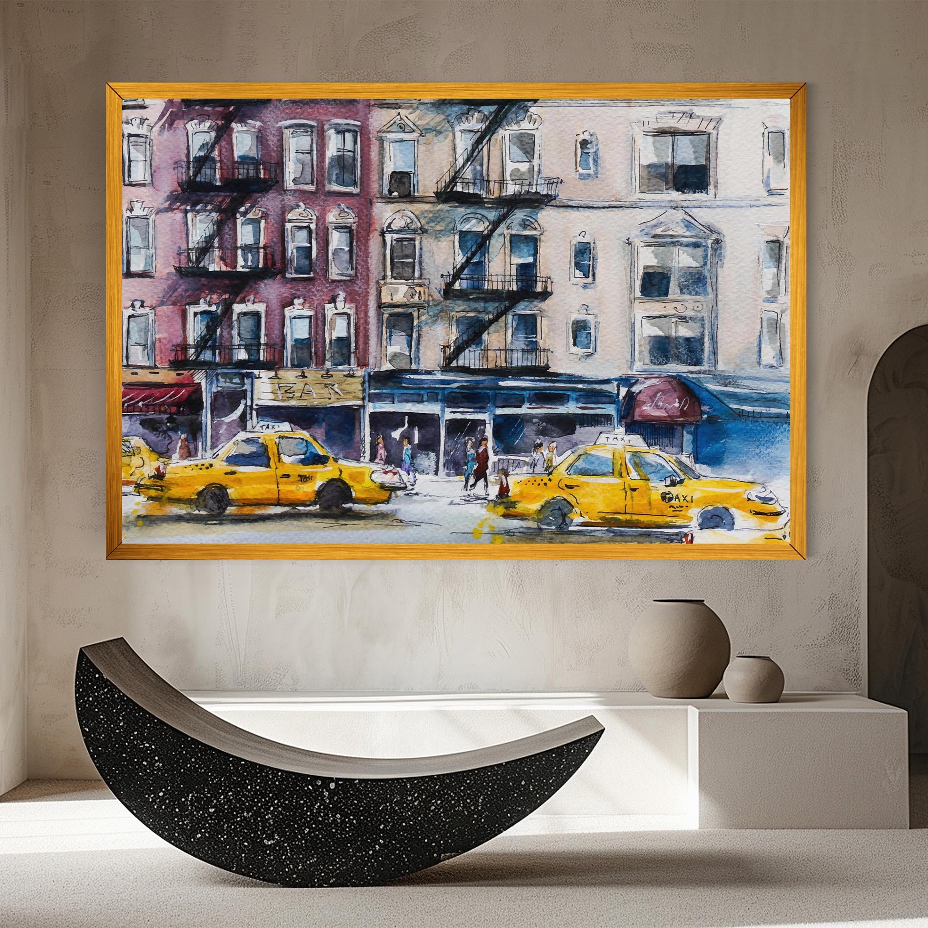 Tablou Canvas Newyork Taxi mockup 8