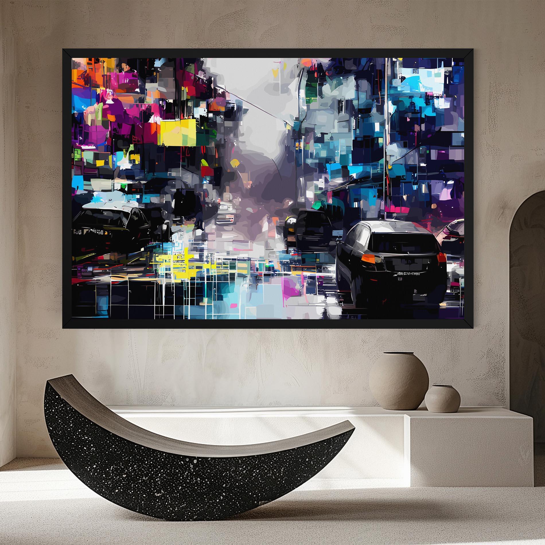 Tablou Canvas Grunge City Street mockup 8