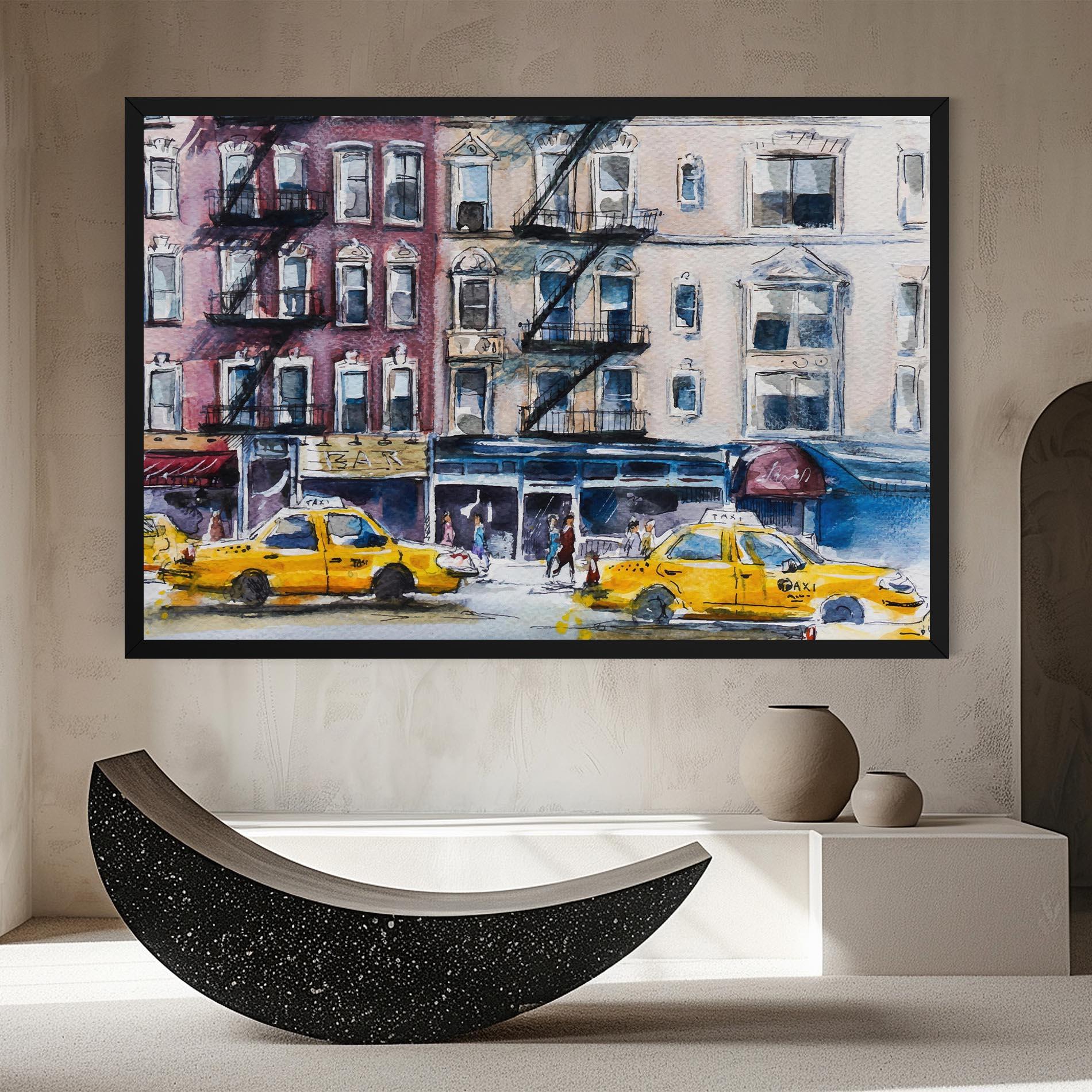 Tablou Canvas Newyork Taxi mockup 8