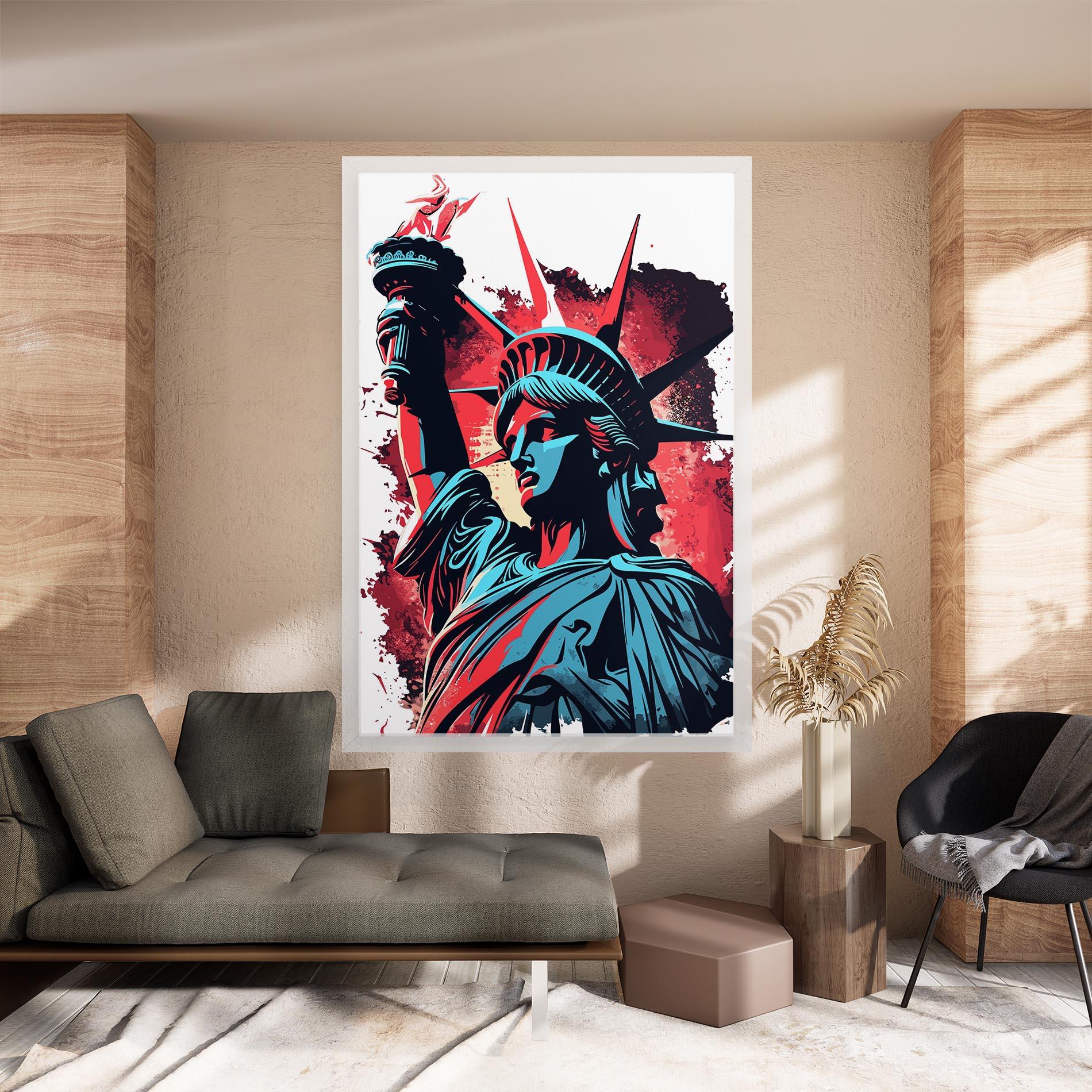 Tablou Canvas Liberty Statue Art mockup 8