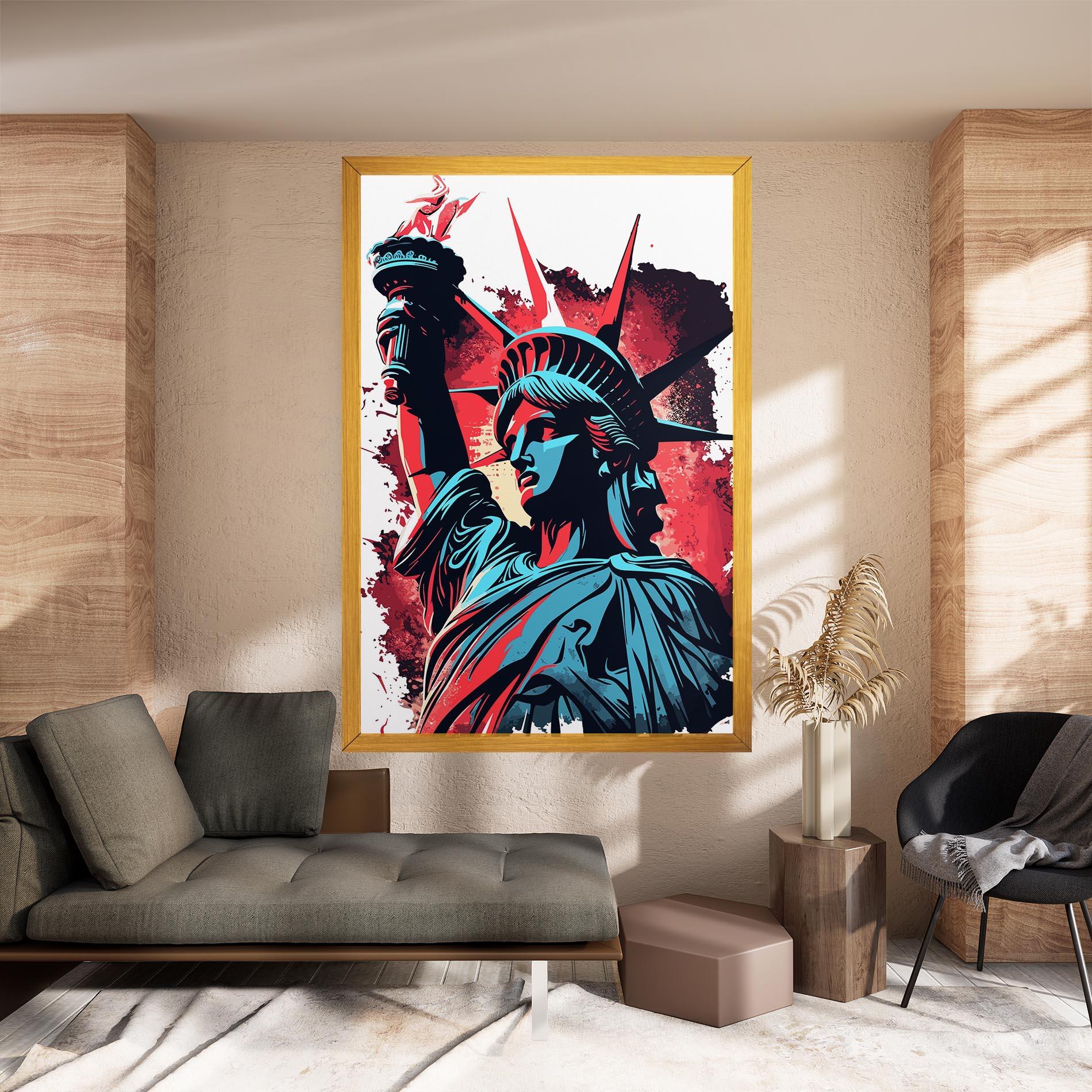 Tablou Canvas Liberty Statue Art mockup 8