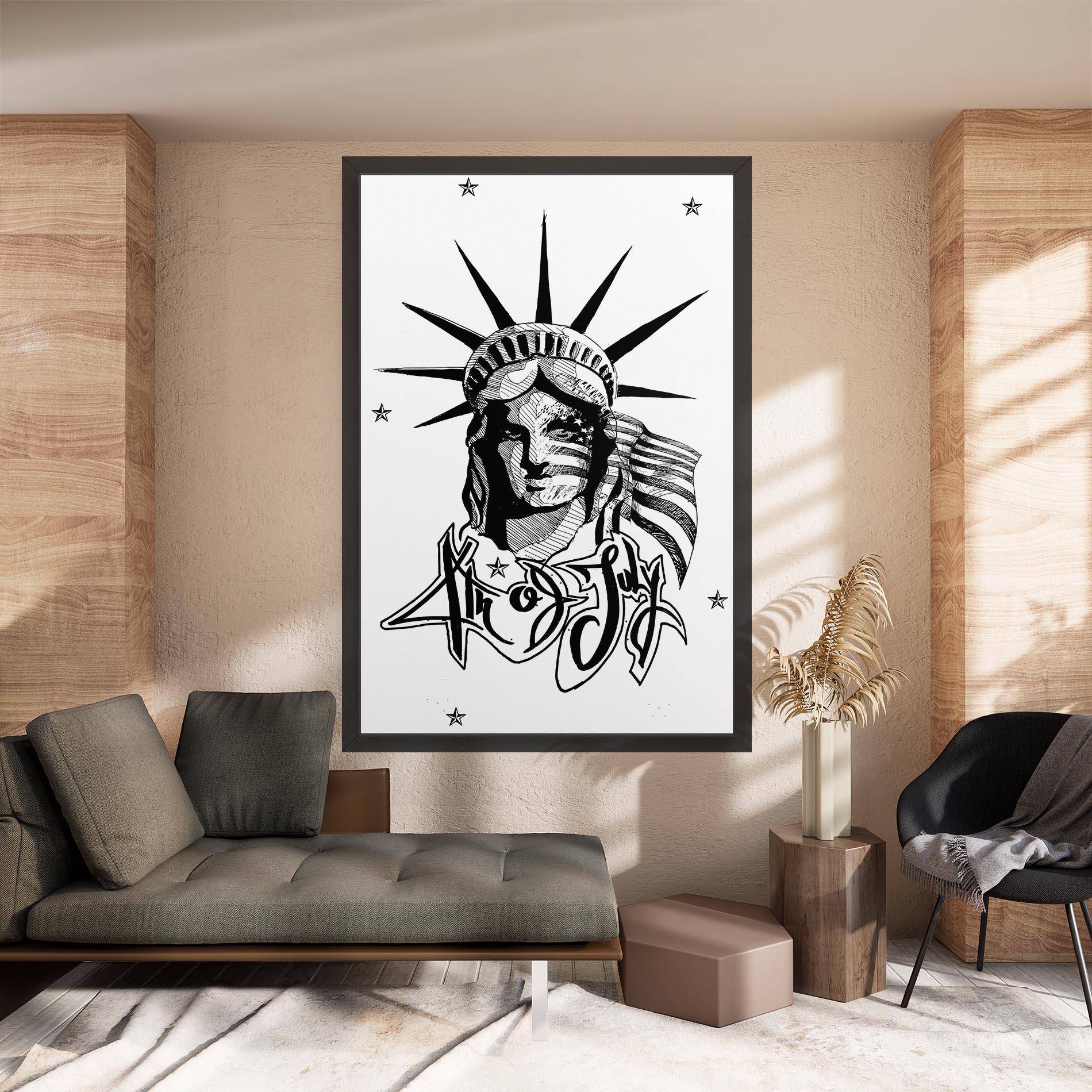 Tablou Canvas Head Of Liberty Statue mockup 8
