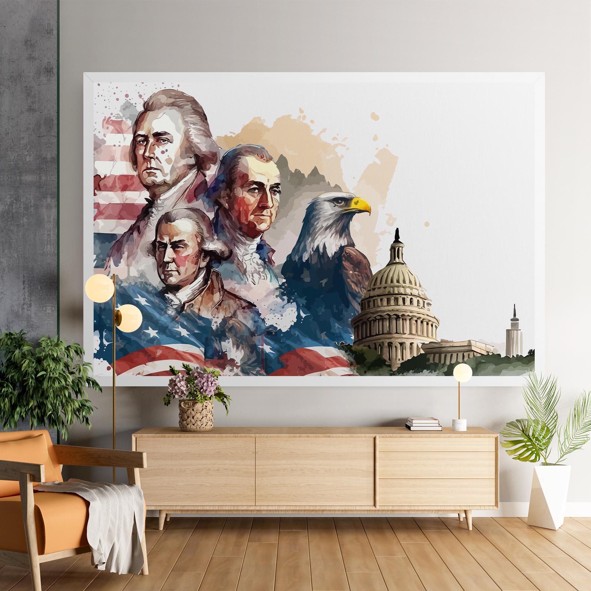 Tablou Canvas American Flag Art mockup 9