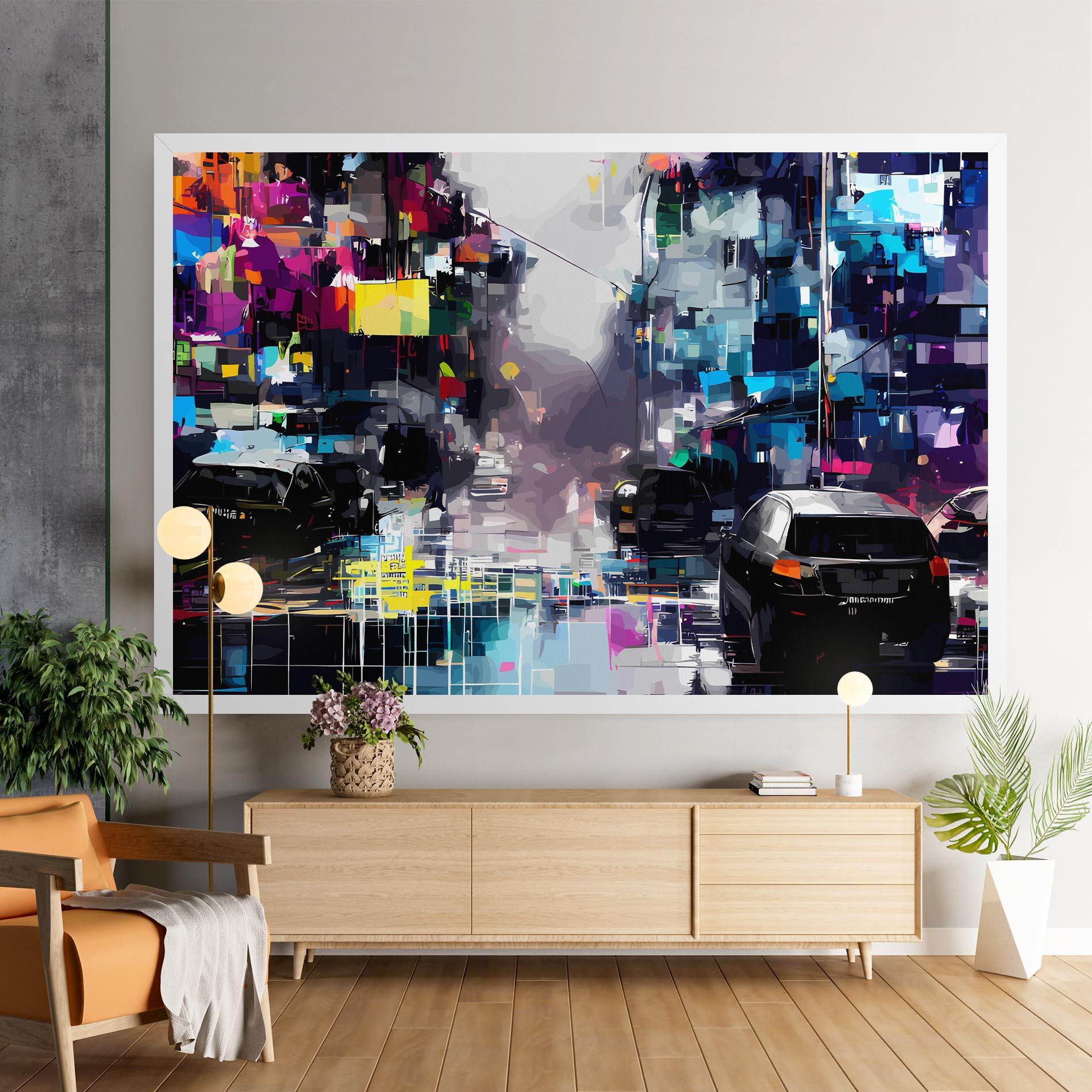 Tablou Canvas Grunge City Street mockup 9