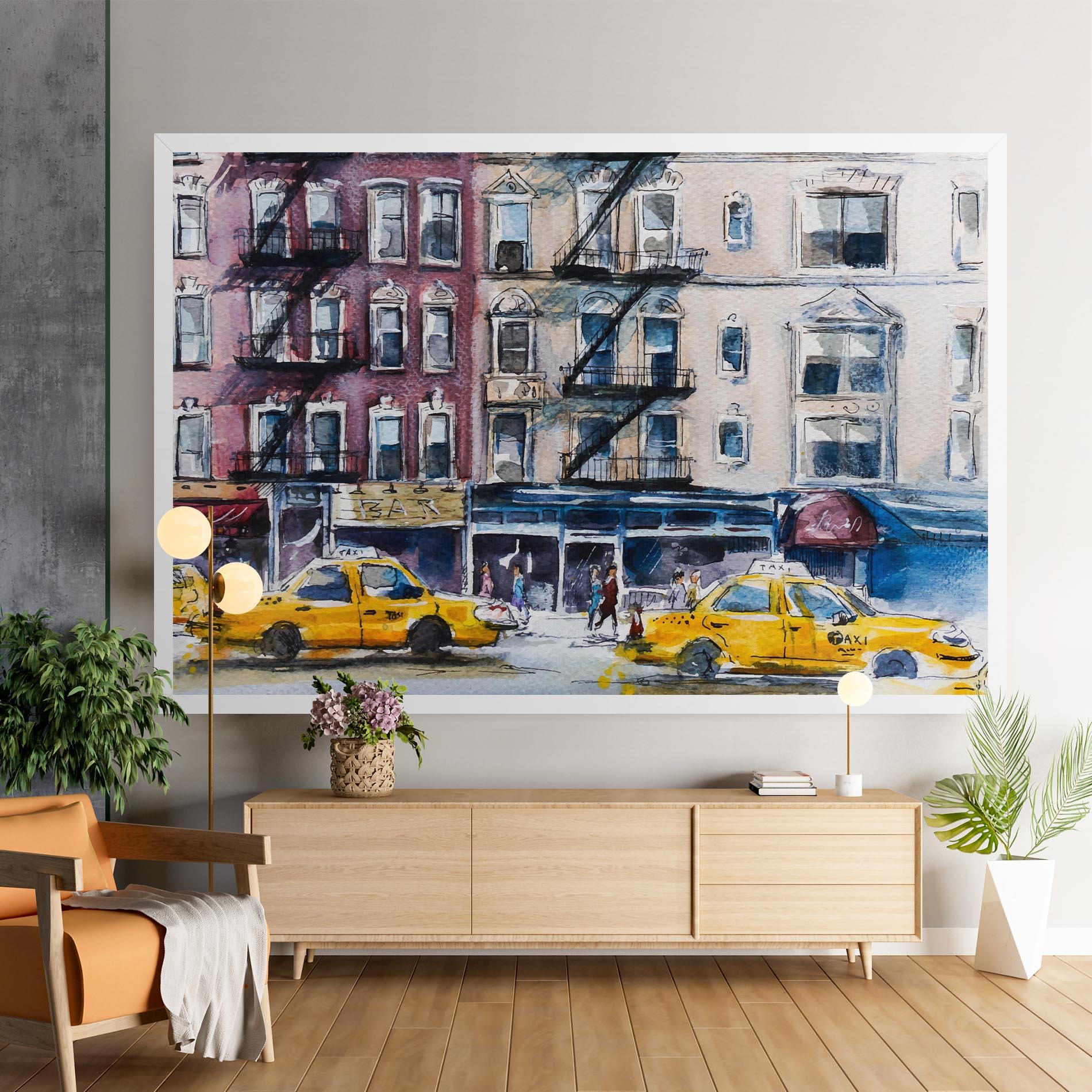 Tablou Canvas Newyork Taxi mockup 9
