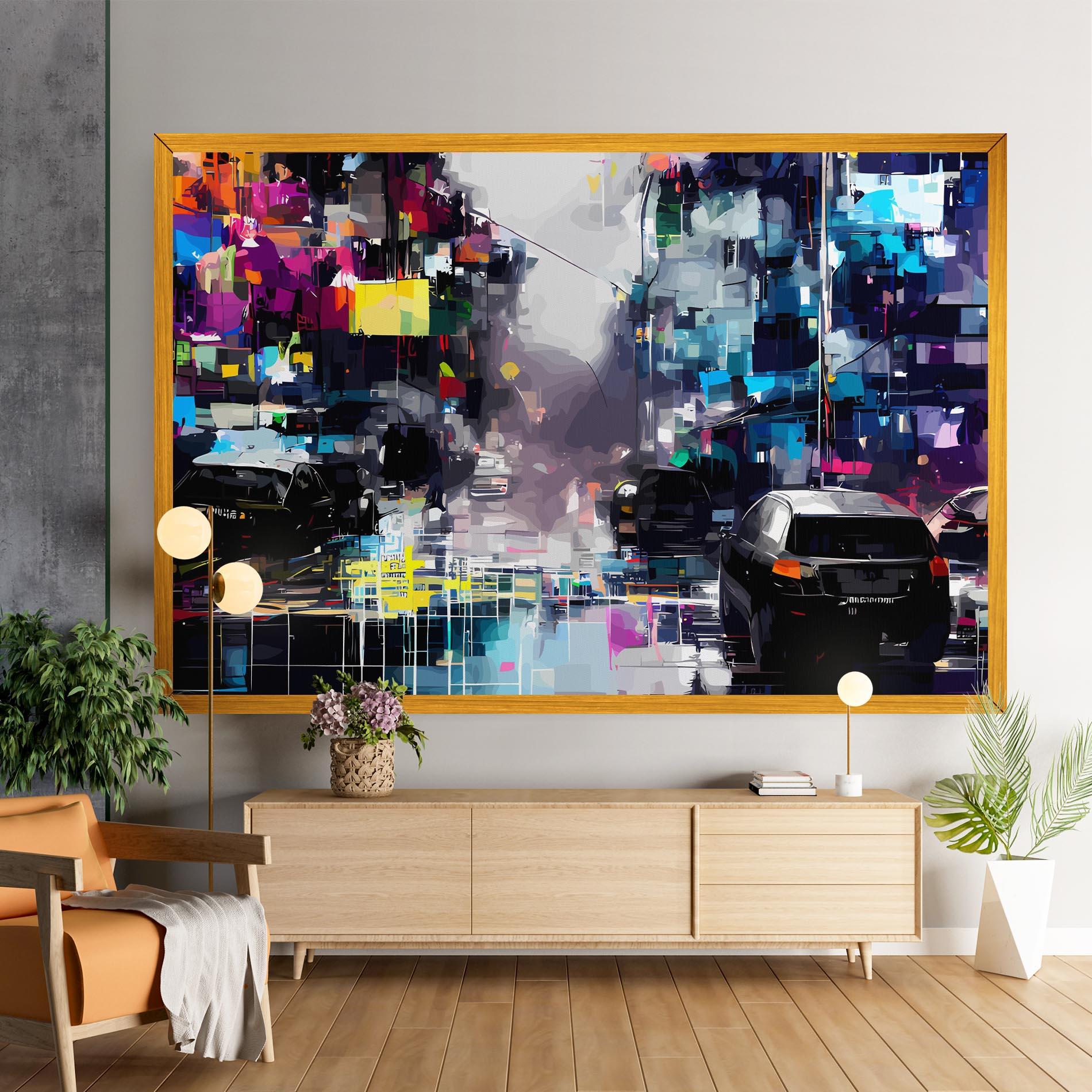 Tablou Canvas Grunge City Street mockup 9