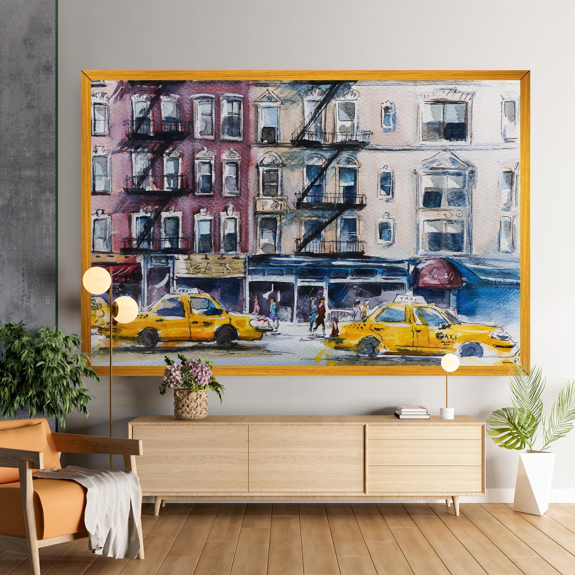 Tablou Canvas Newyork Taxi mockup 9