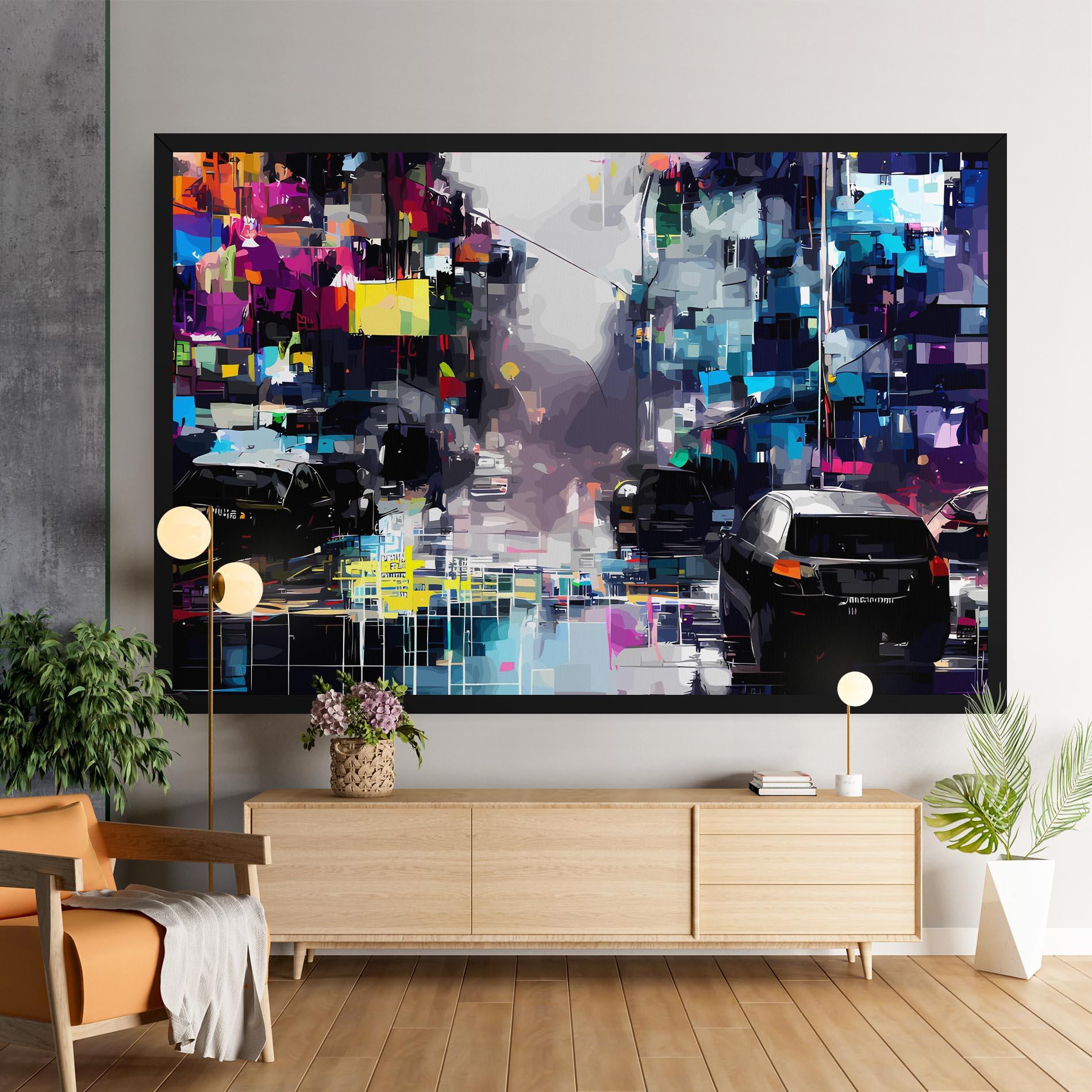 Tablou Canvas Grunge City Street mockup 9