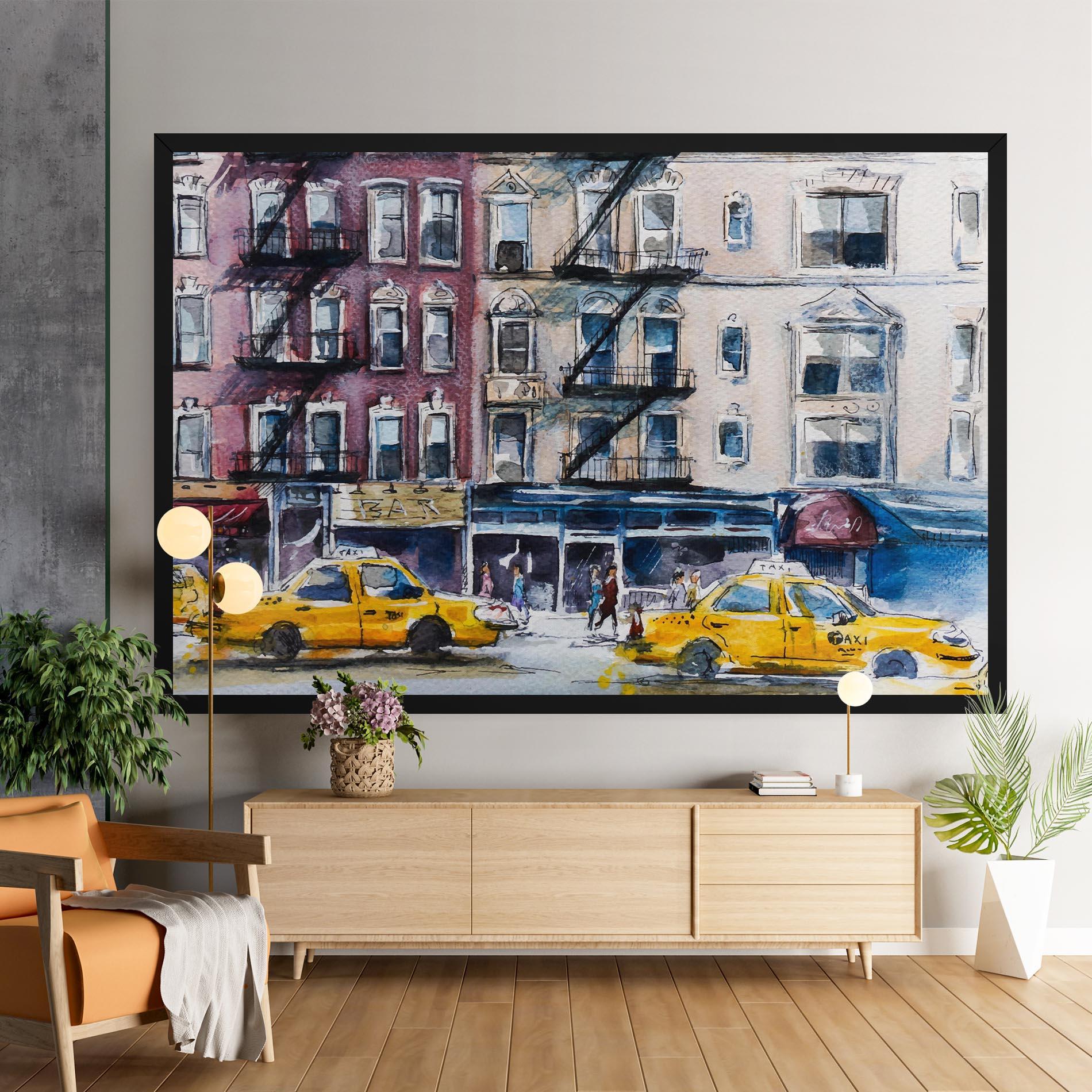 Tablou Canvas Newyork Taxi mockup 9