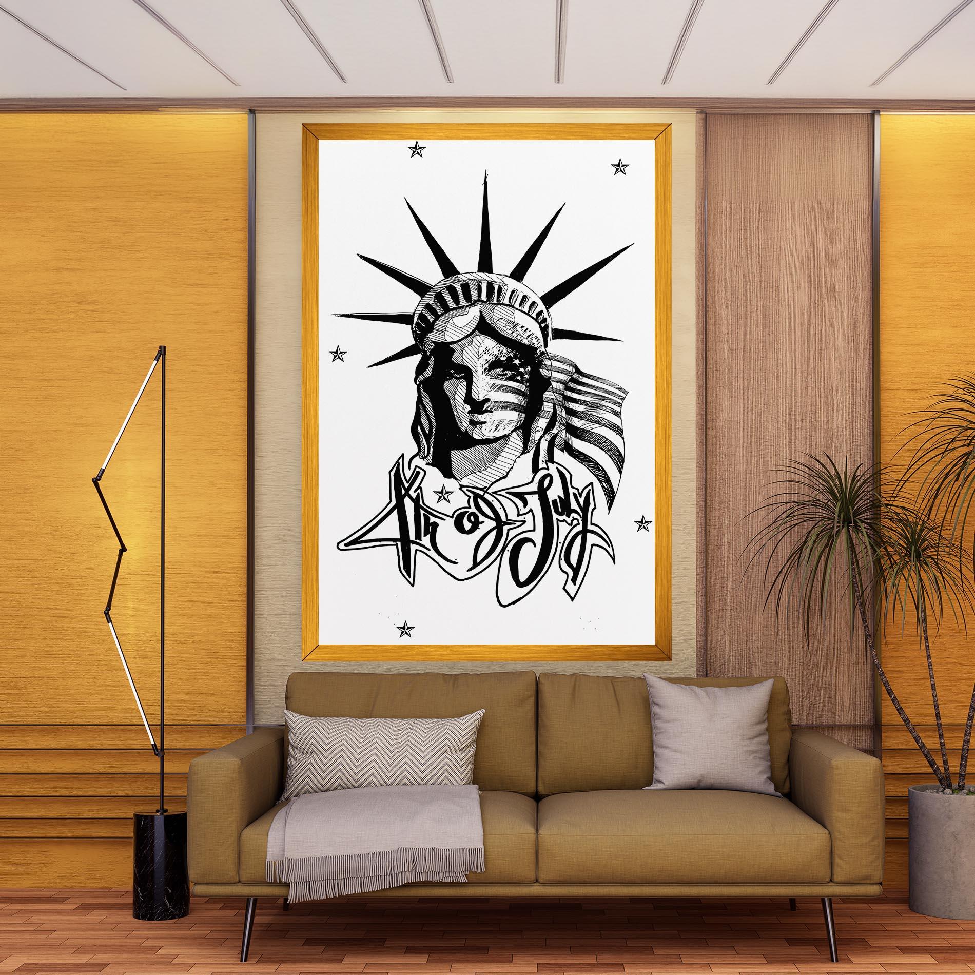 Tablou Canvas Head Of Liberty Statue mockup 9