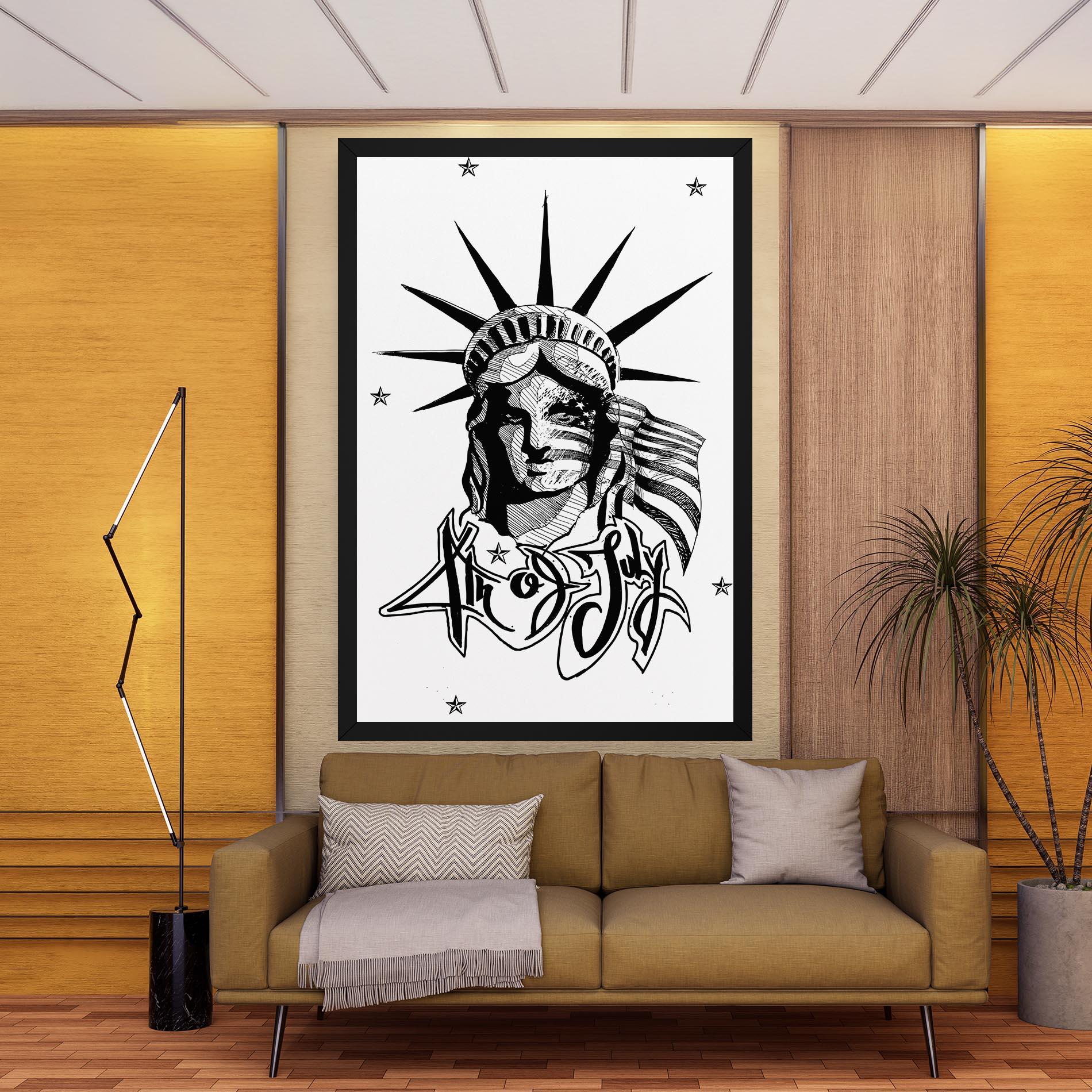 Tablou Canvas Head Of Liberty Statue mockup 9