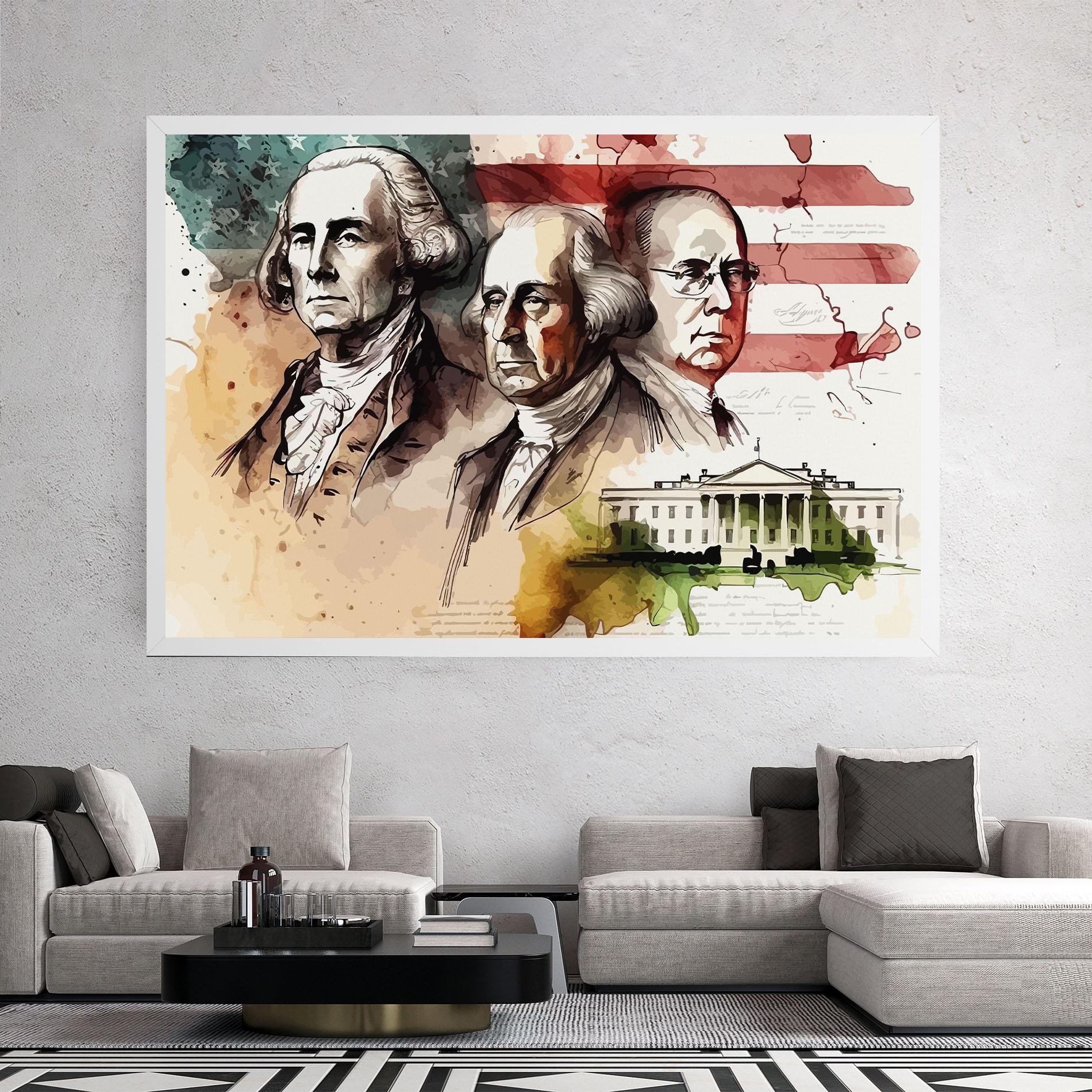 Tablou Canvas American Art Flag mockup 2