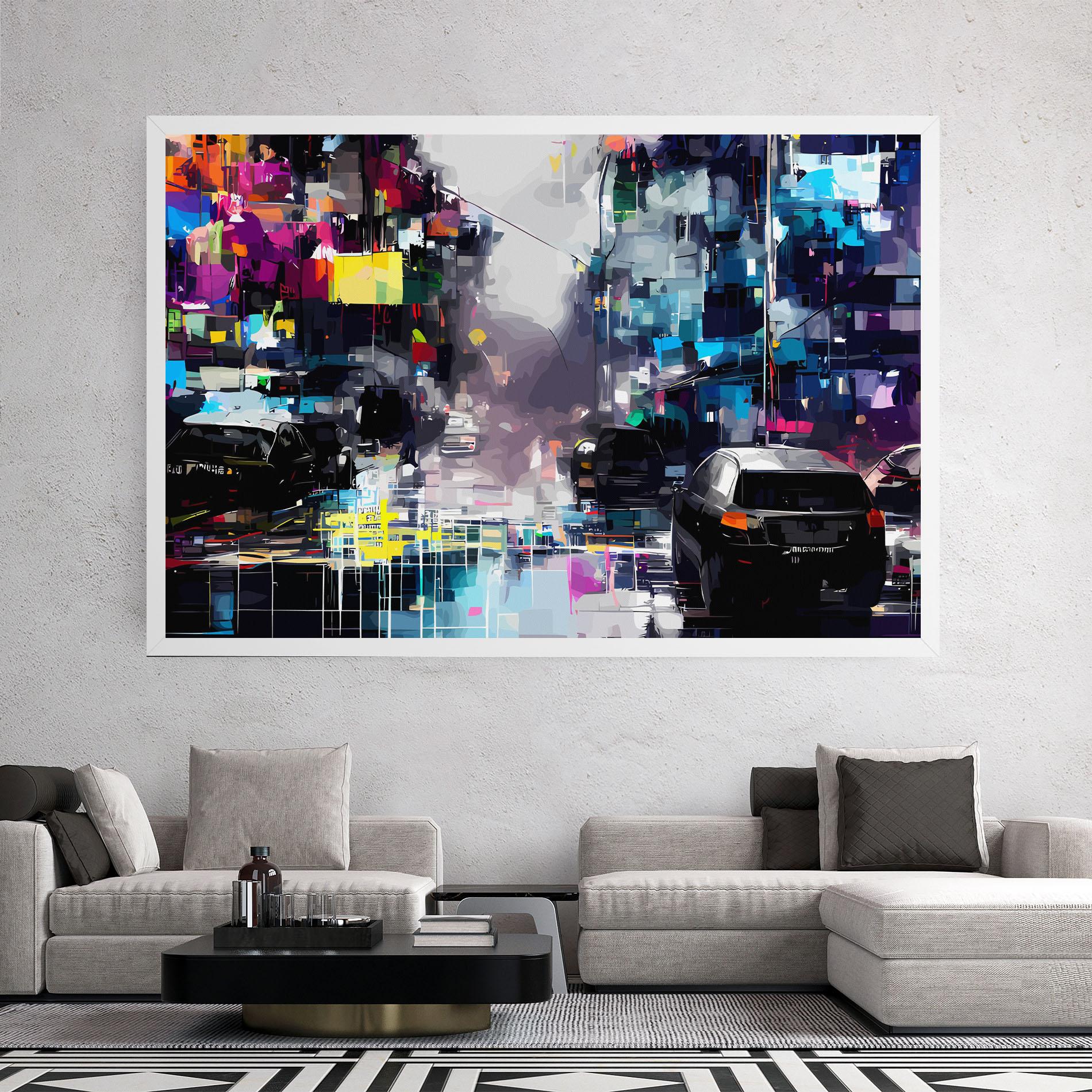 Tablou Canvas Grunge City Street mockup 2