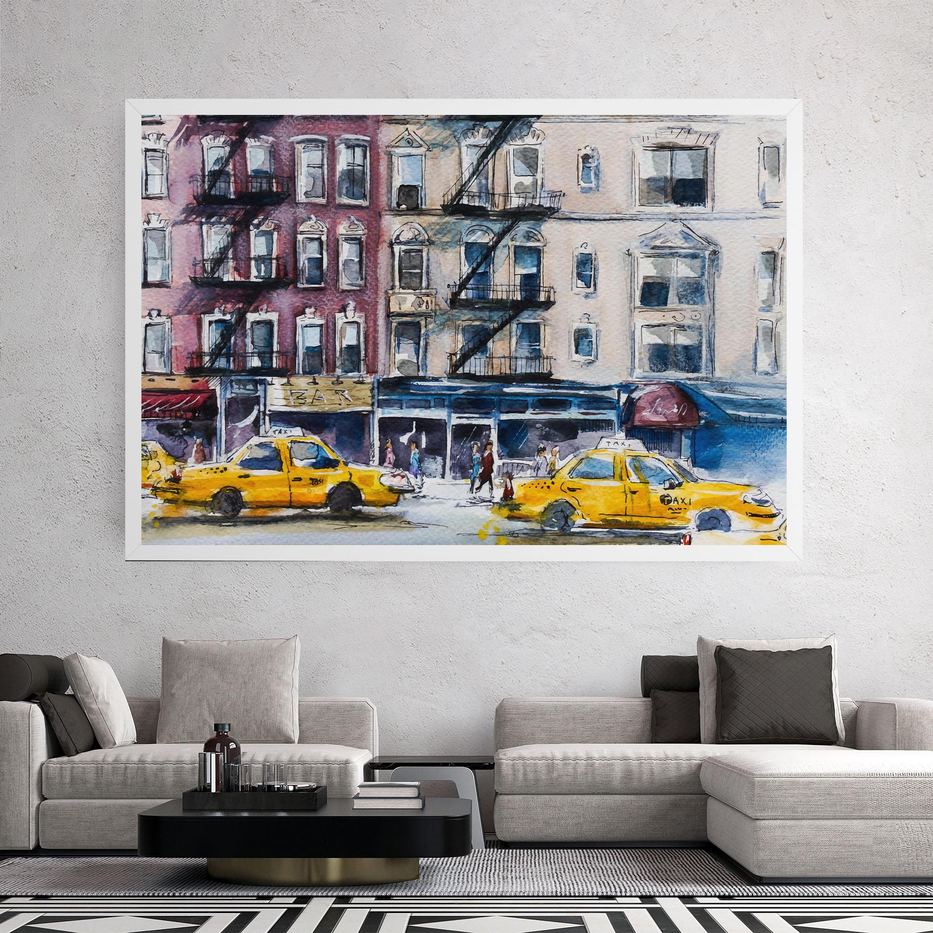 Tablou Canvas Newyork Taxi mockup 2
