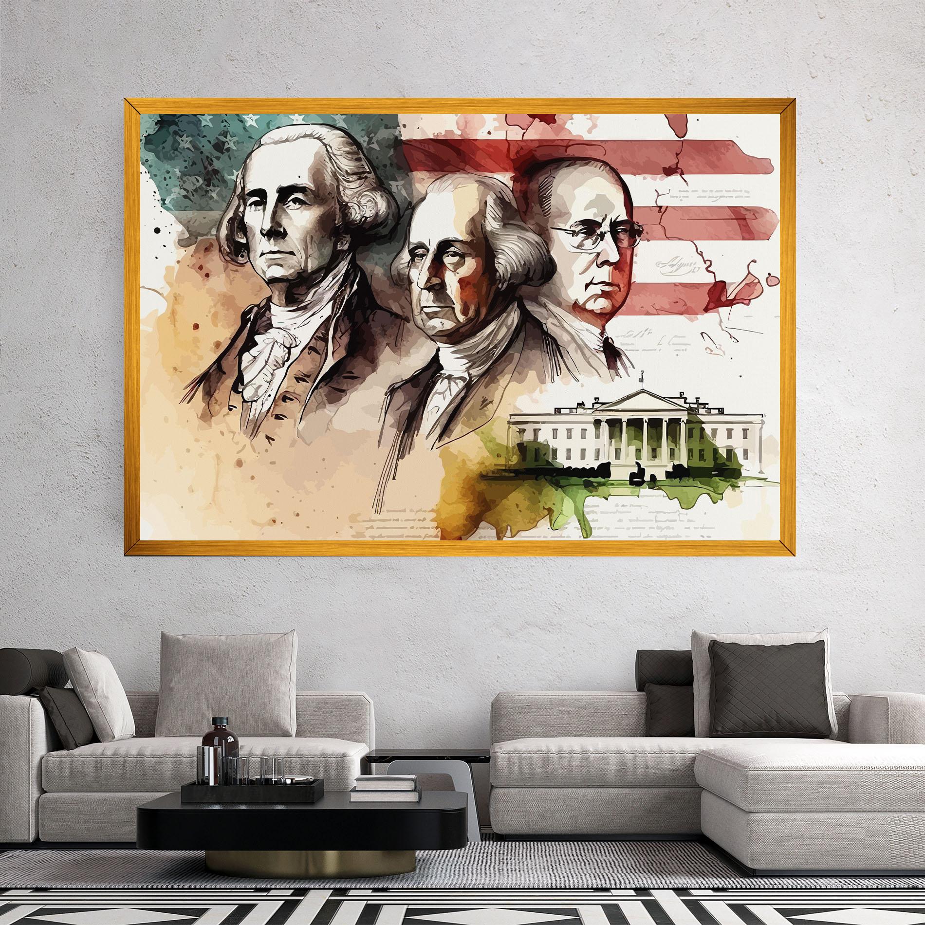 Tablou Canvas American Art Flag mockup 2