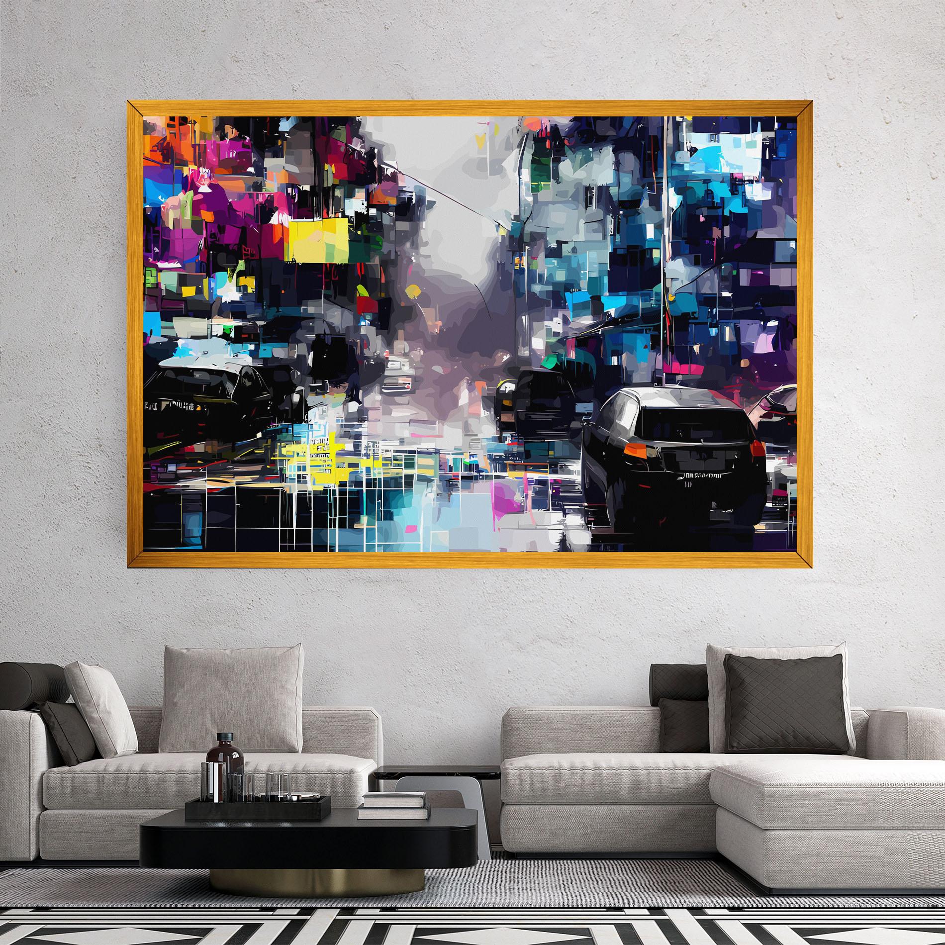 Tablou Canvas Grunge City Street mockup 2